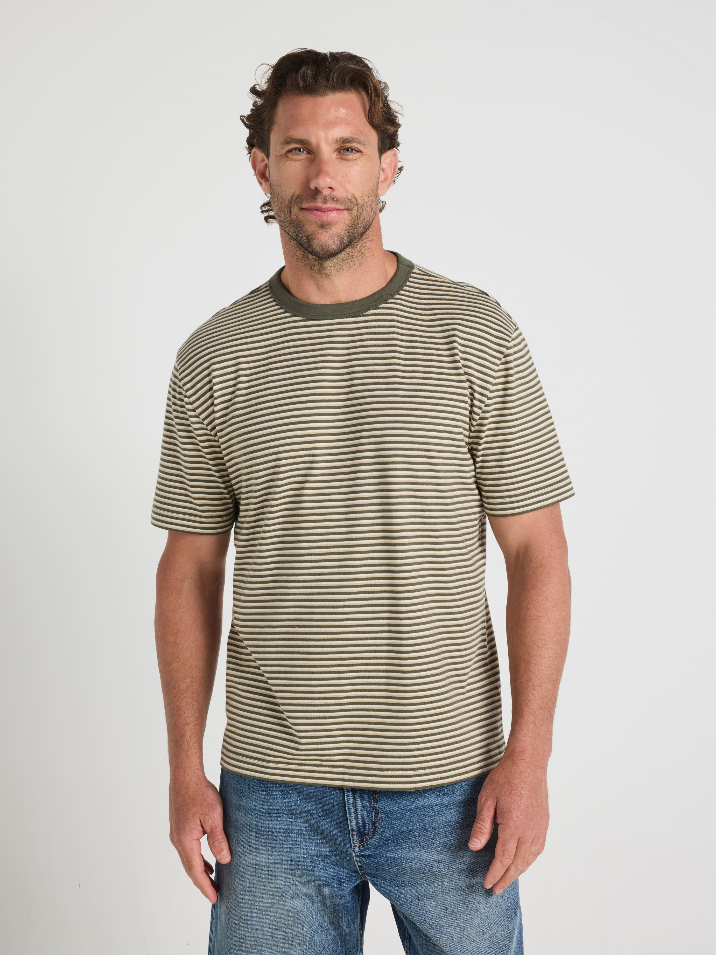 Short Sleeve Feeder Stripe