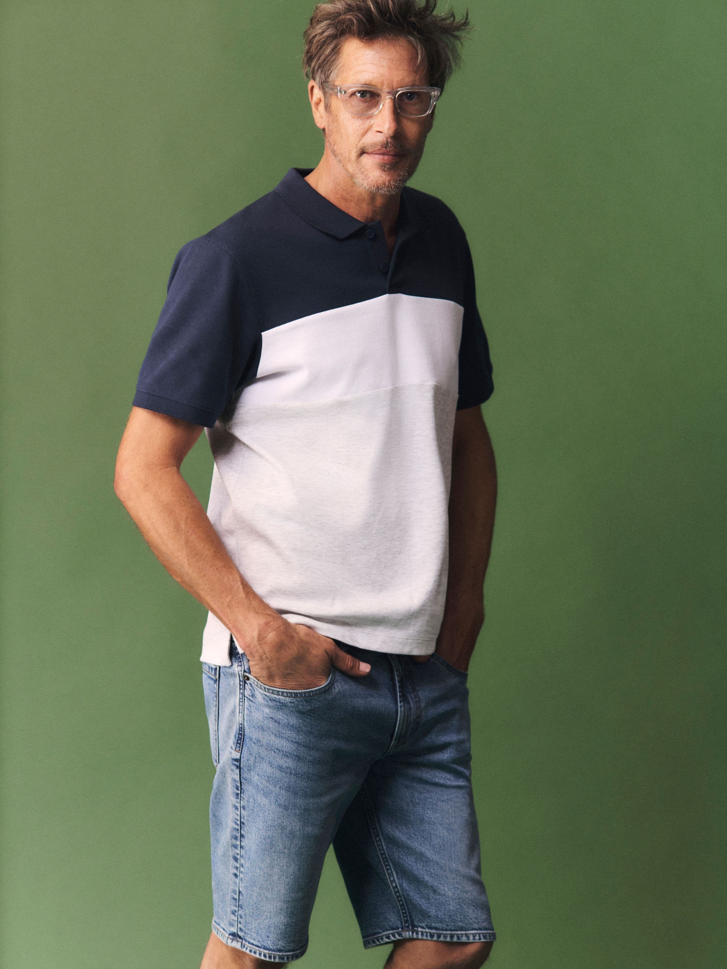 Chest Stripe Relaxed Polo