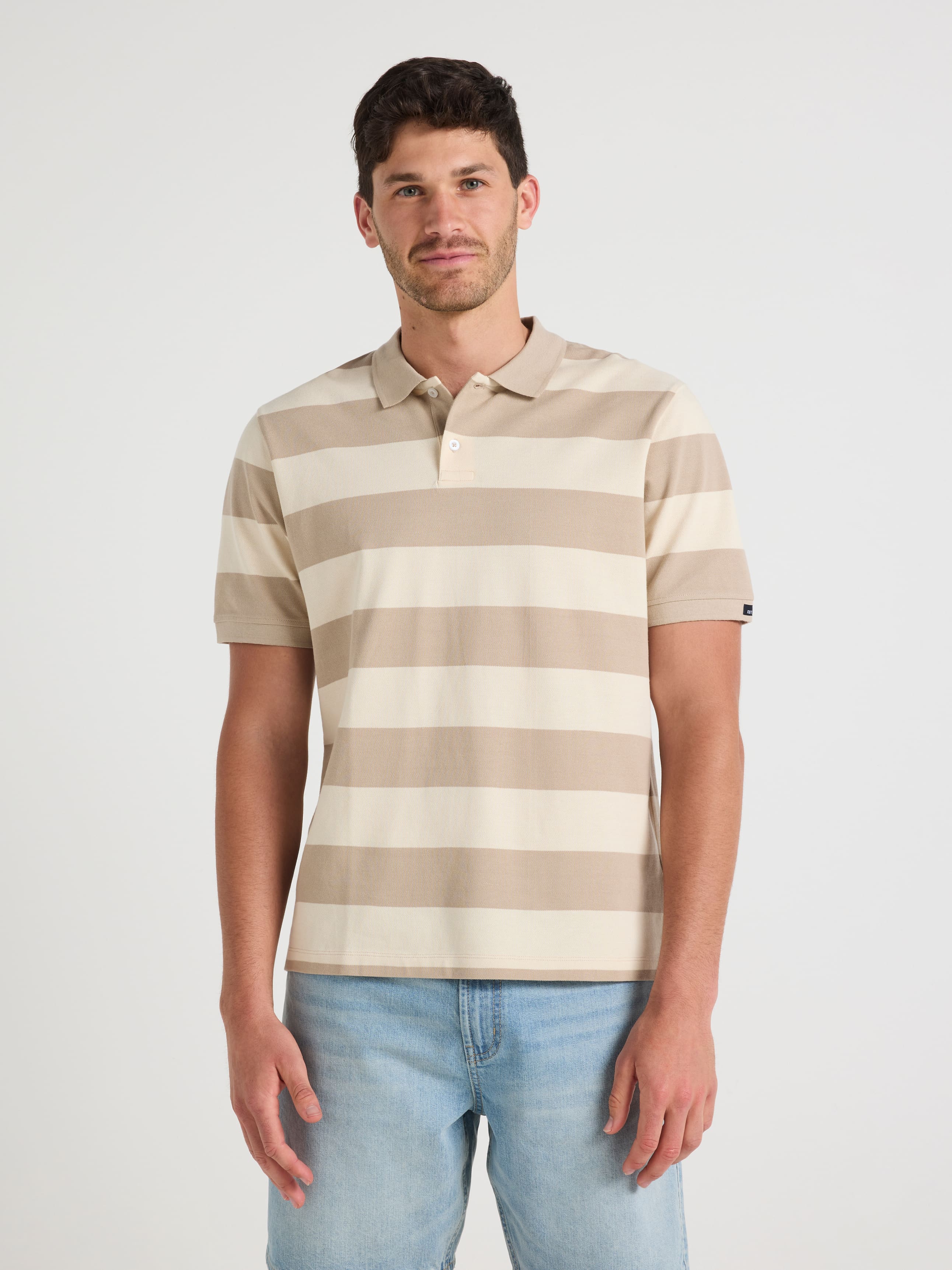 Short Sleeve Regular Stripe Polo