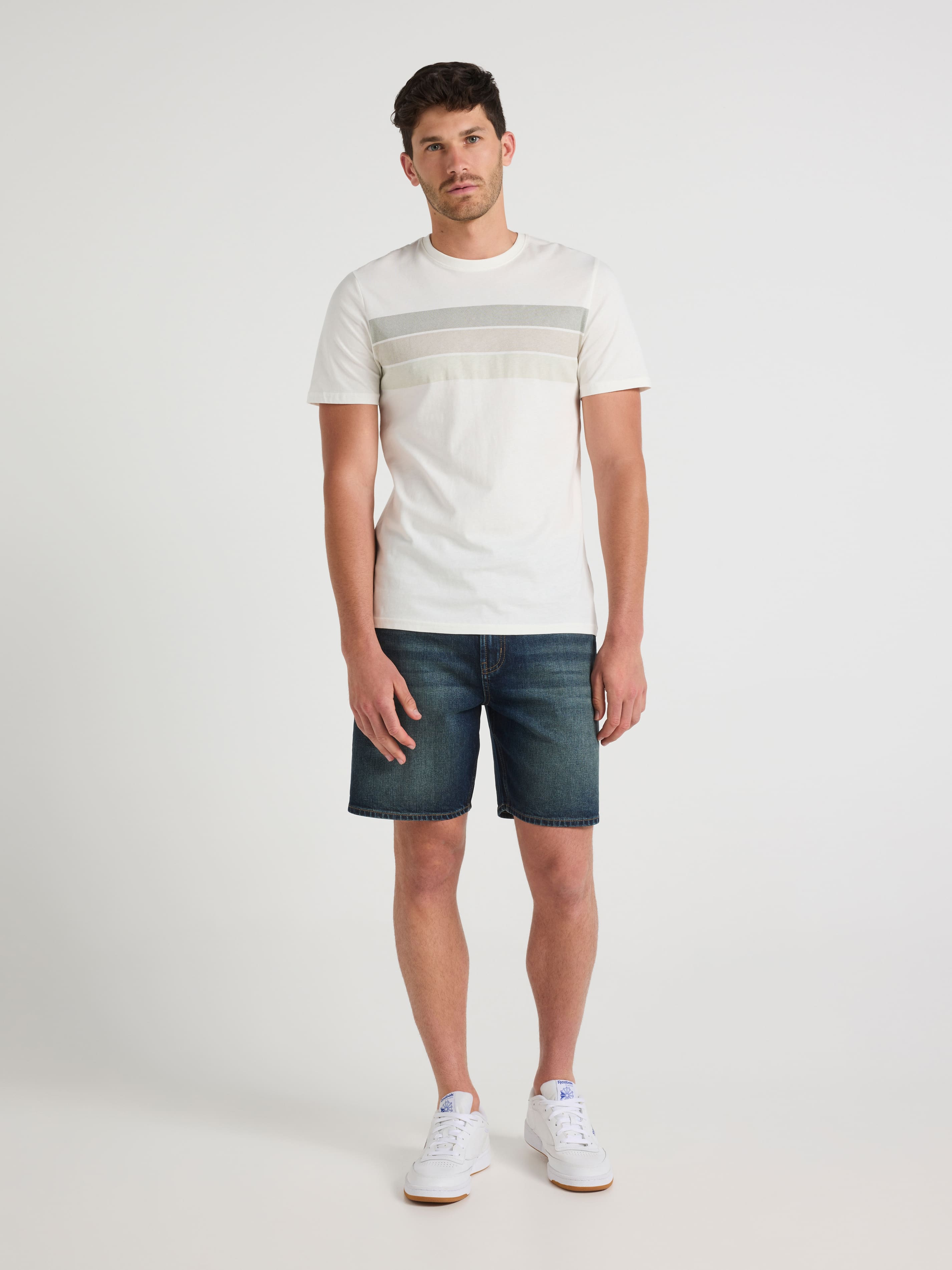 Chest Stripe Print Tee