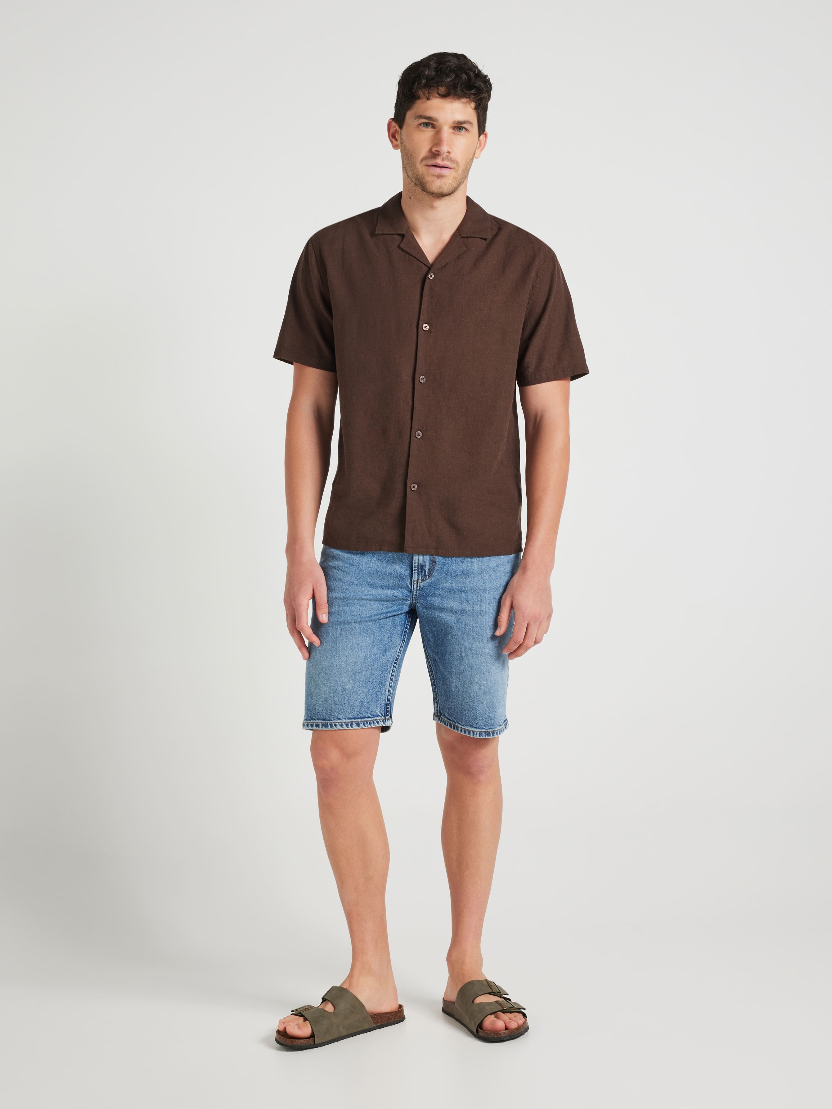 Linen Blend Revere Shirt