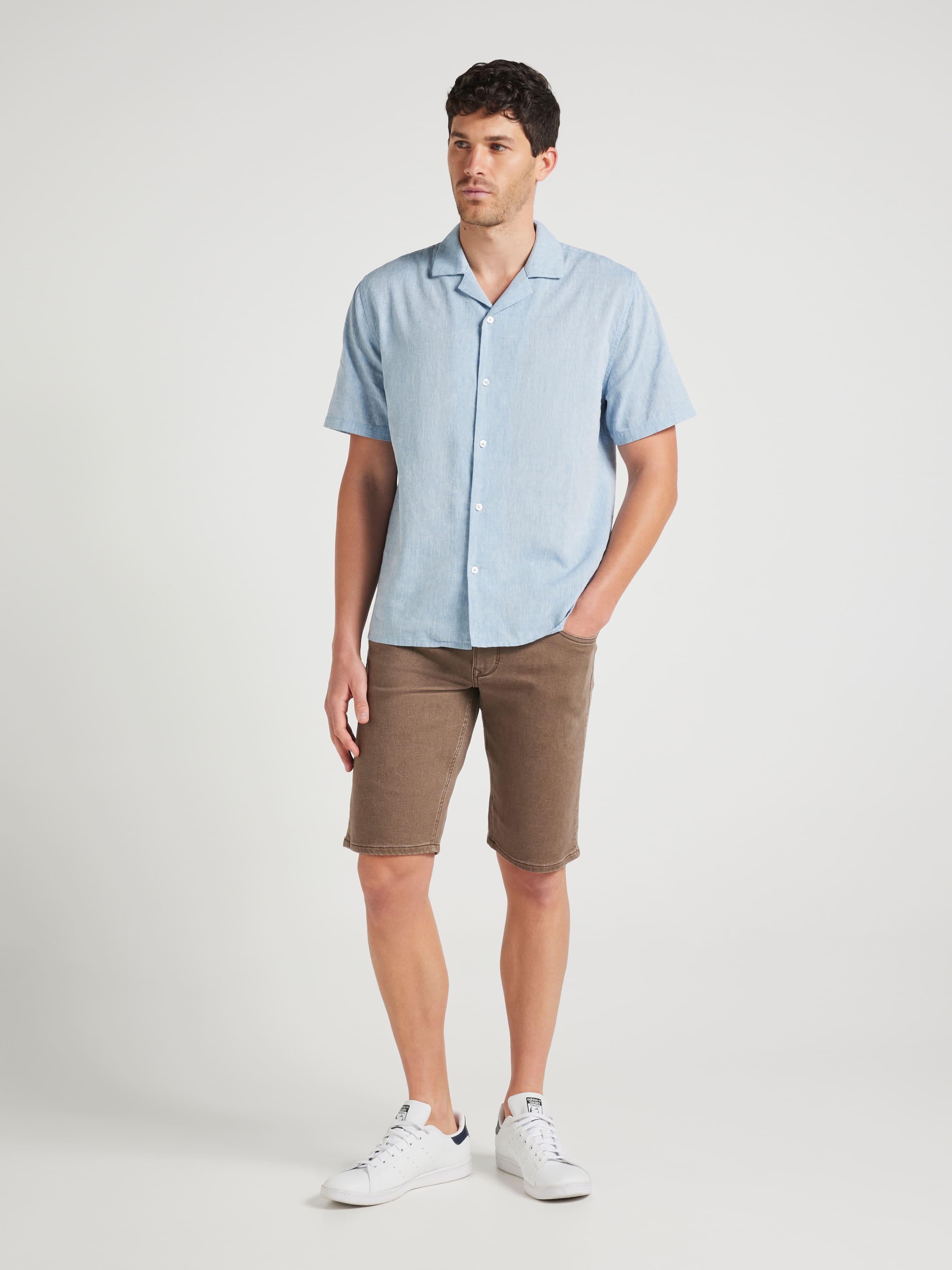 Linen Blend Revere Shirt
