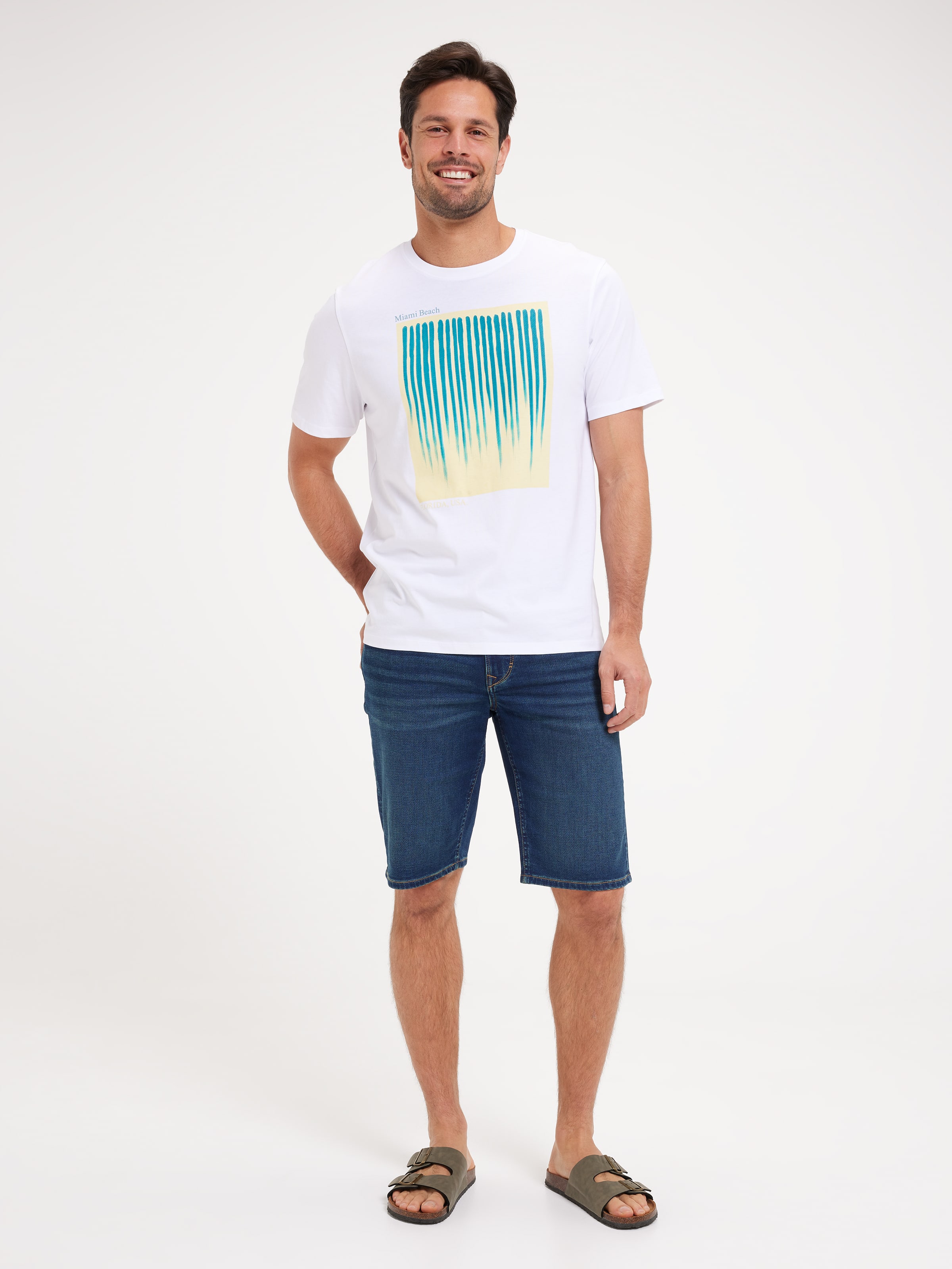 Short Sleeve Abstract Vertical Tee