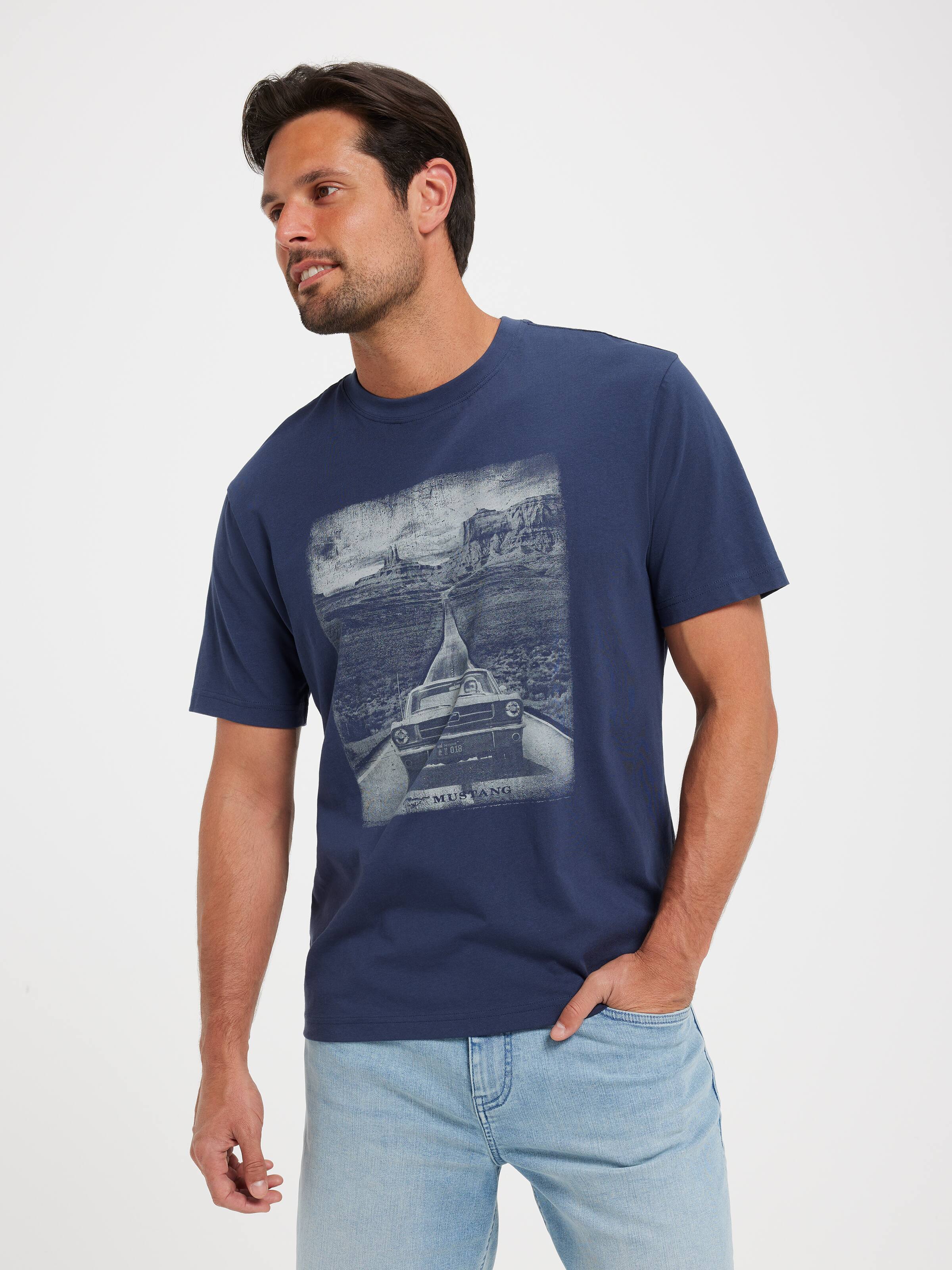 Short Sleeve License Ford Mustang Tee