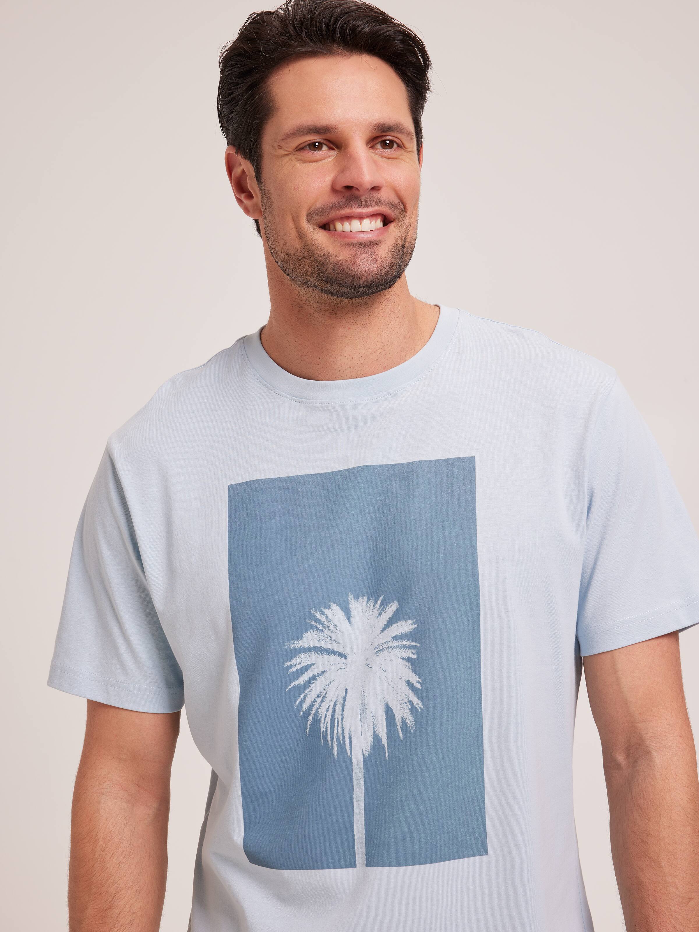 Tonal Block Palm Casual Tee