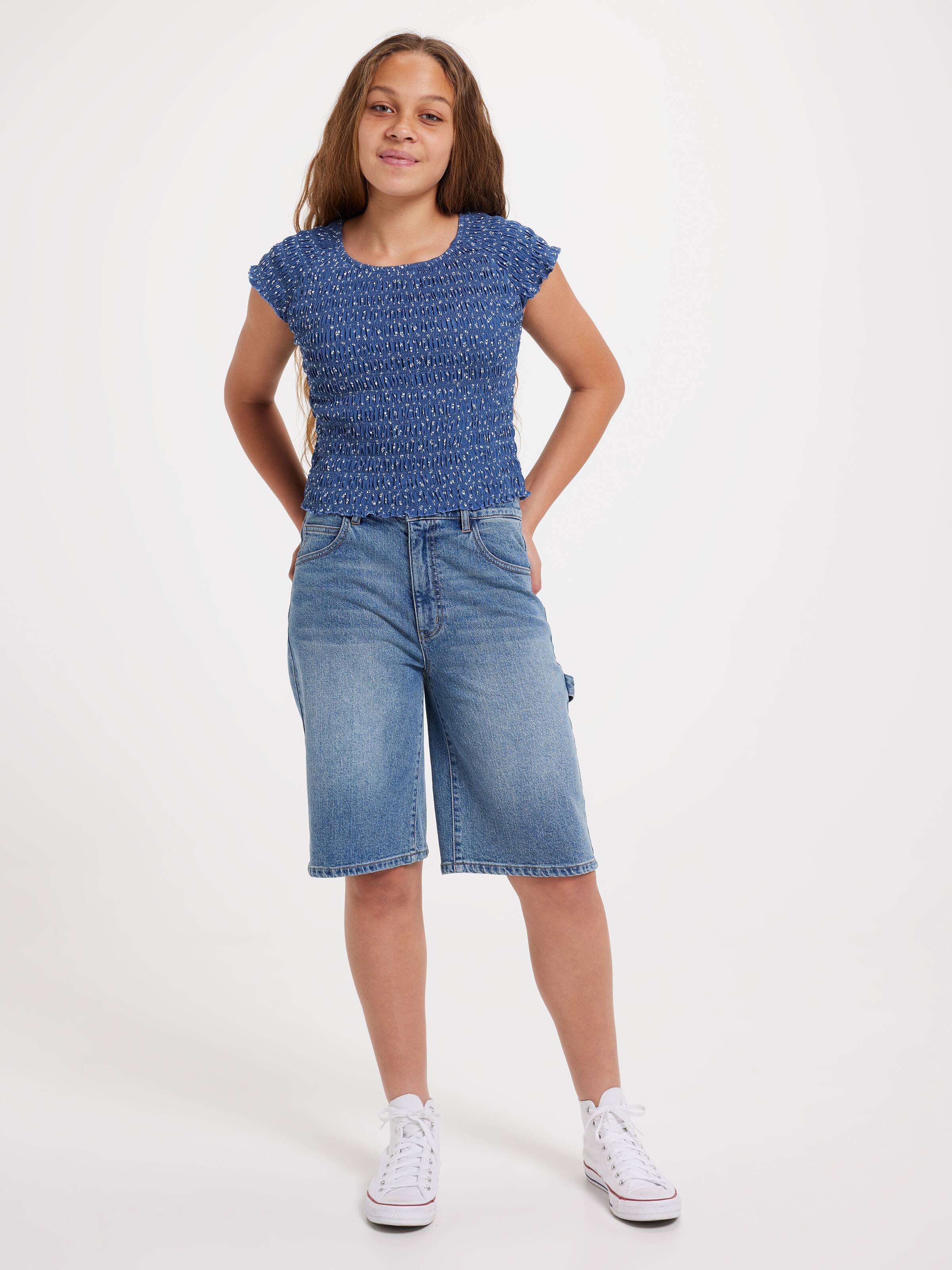 Girls Sophia Shirred Top