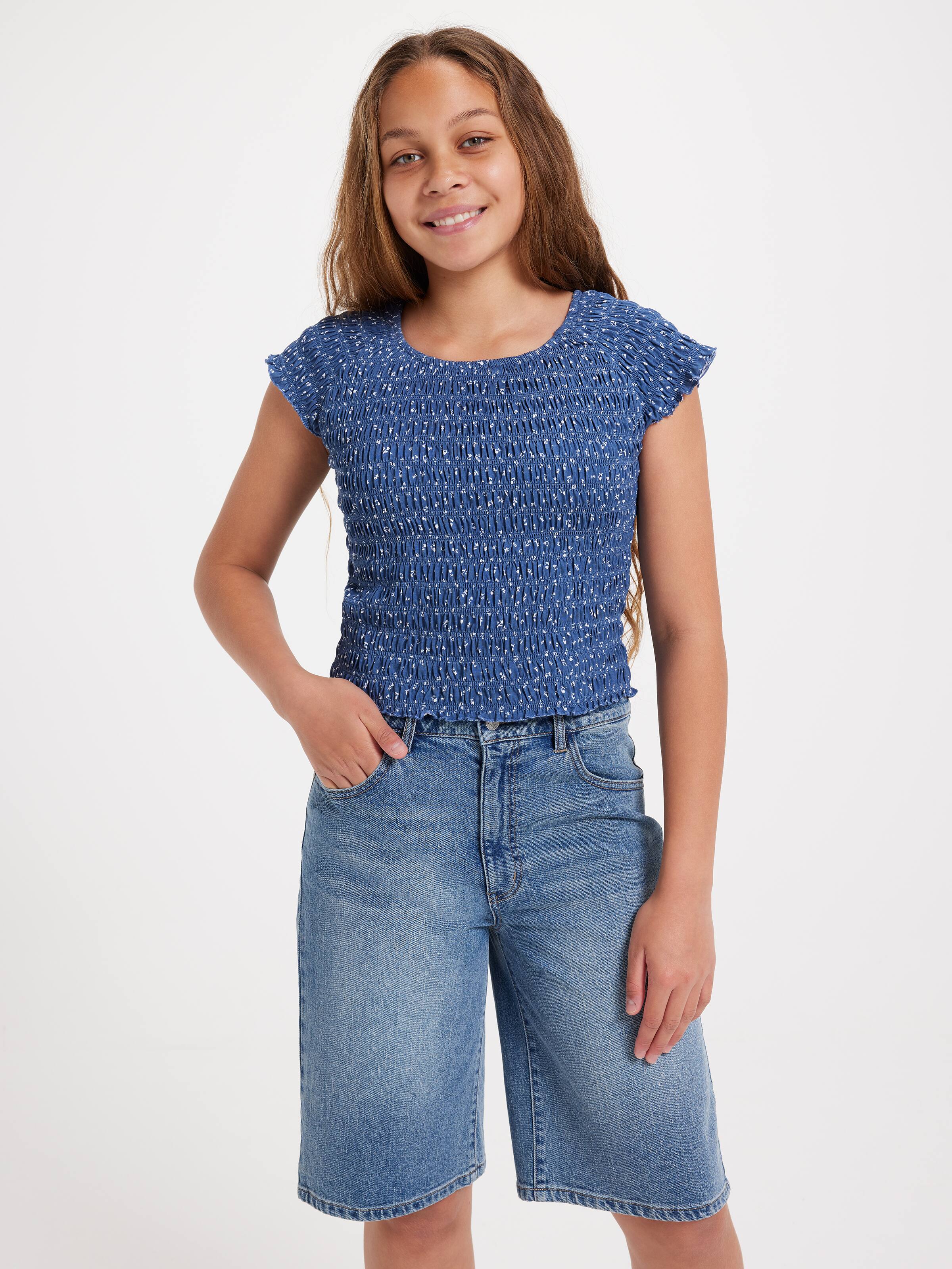 Girls Sophia Shirred Top