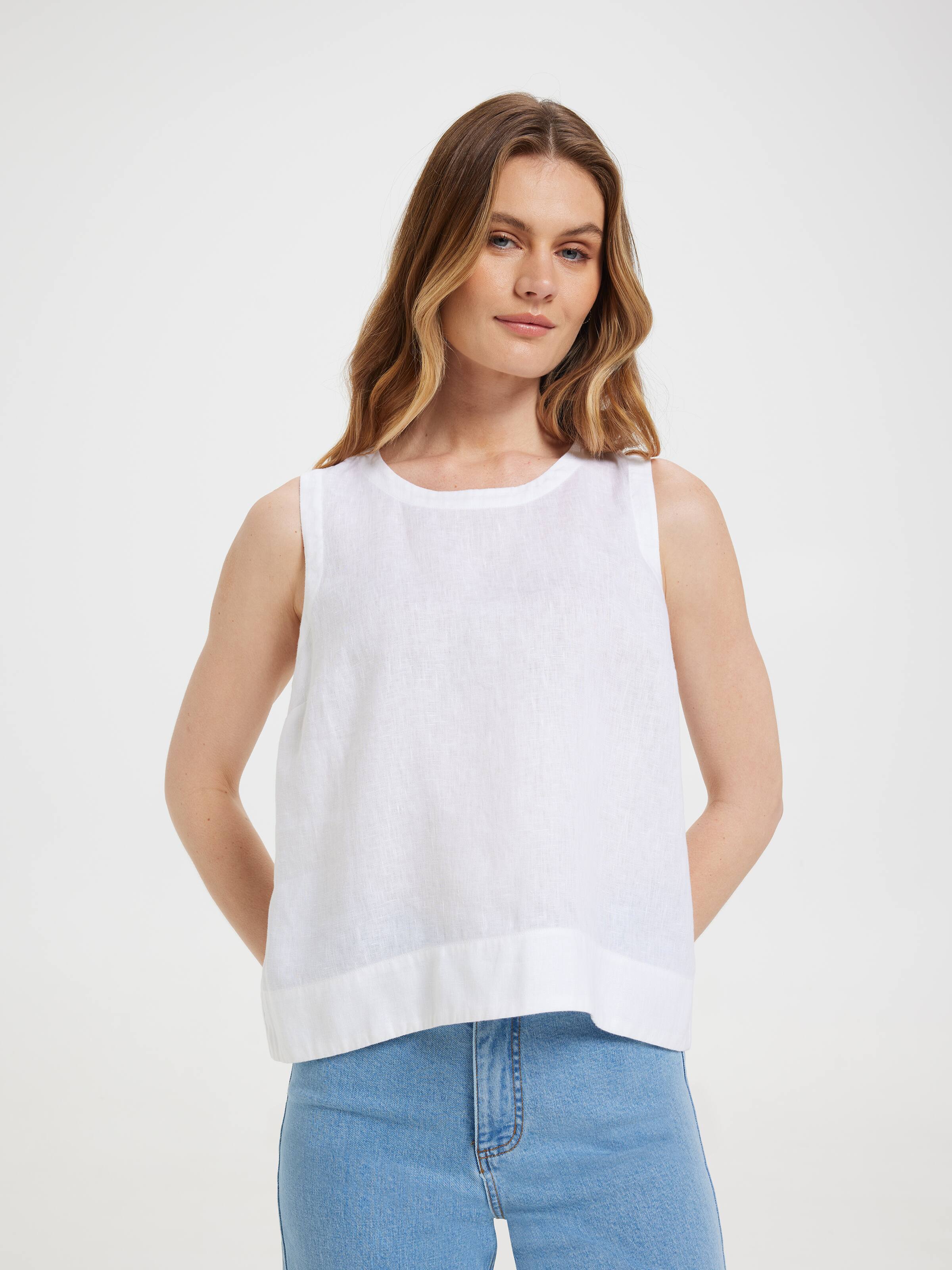 Kya Button Back Tank