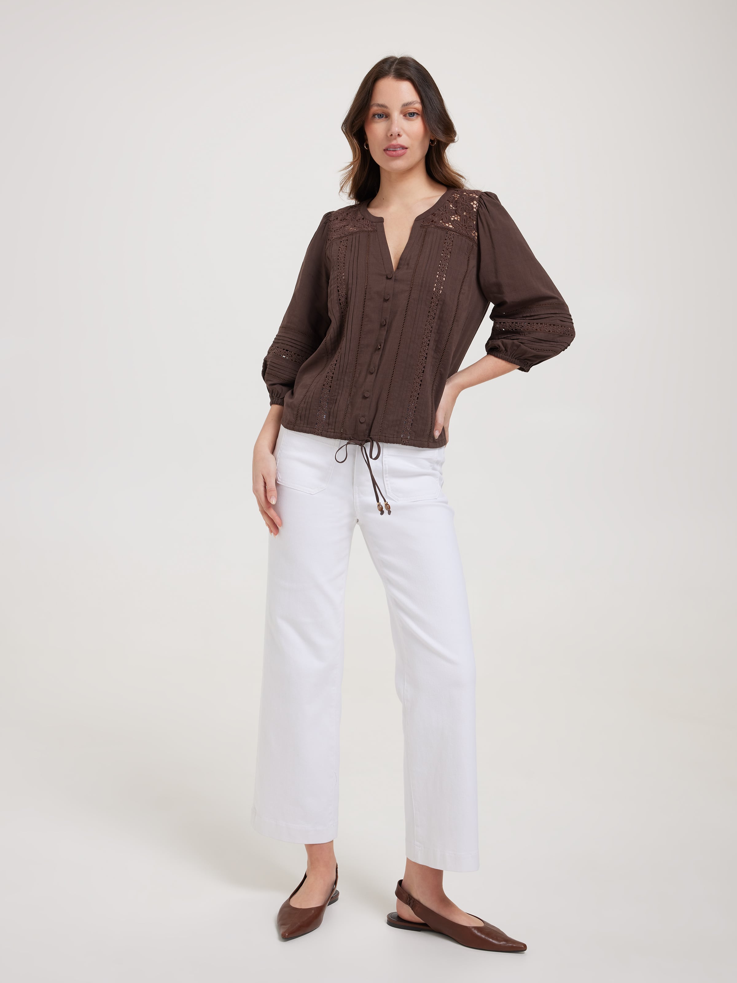 Shayla Lace Bubble Hem Top