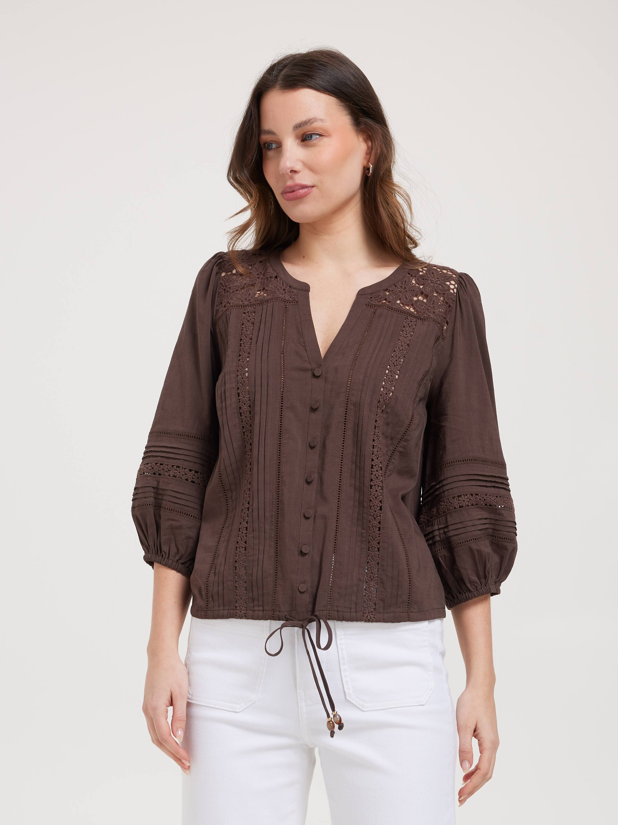 Shayla Lace Bubble Hem Top