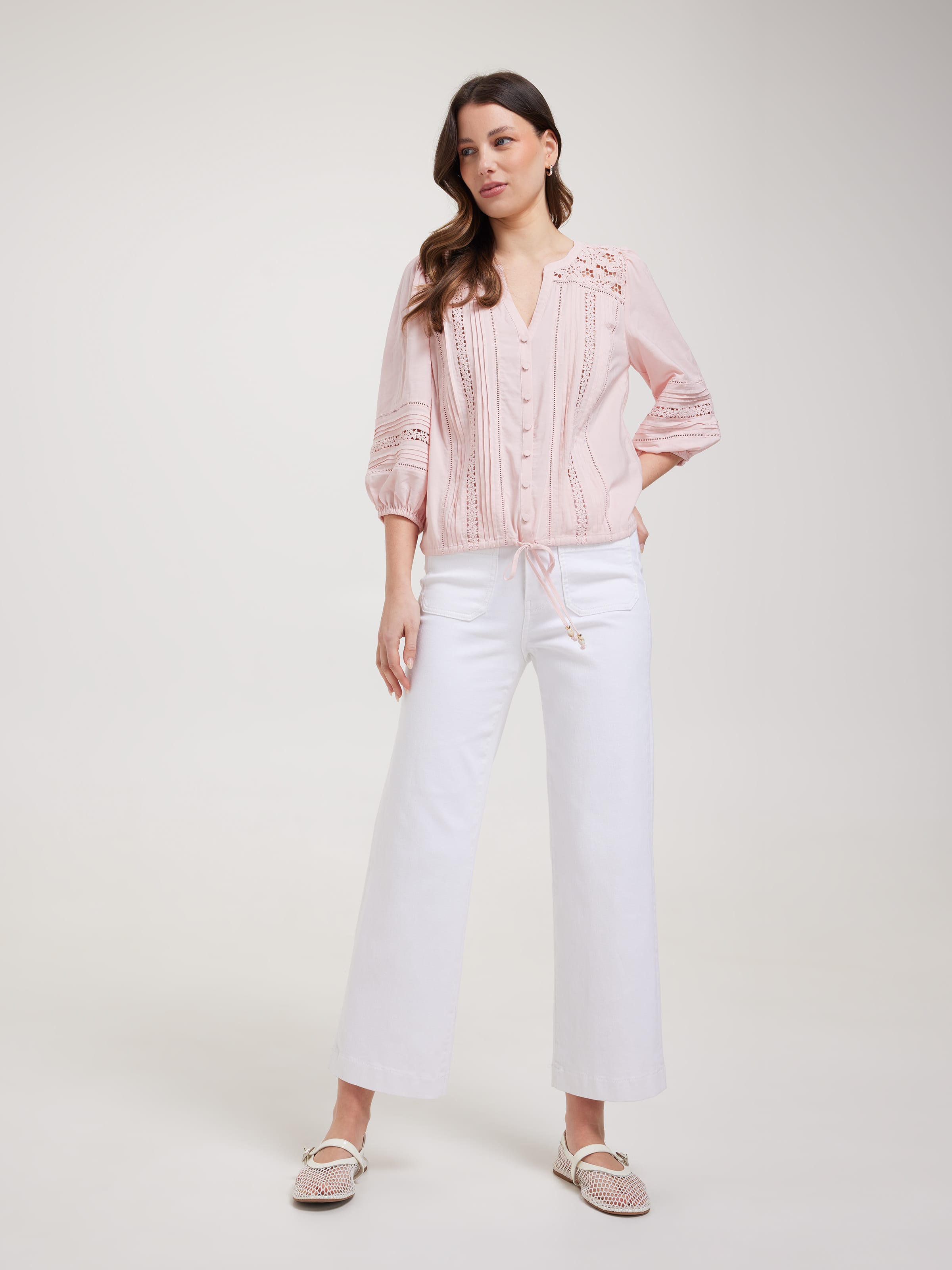 Shayla Lace Bubble Hem Top