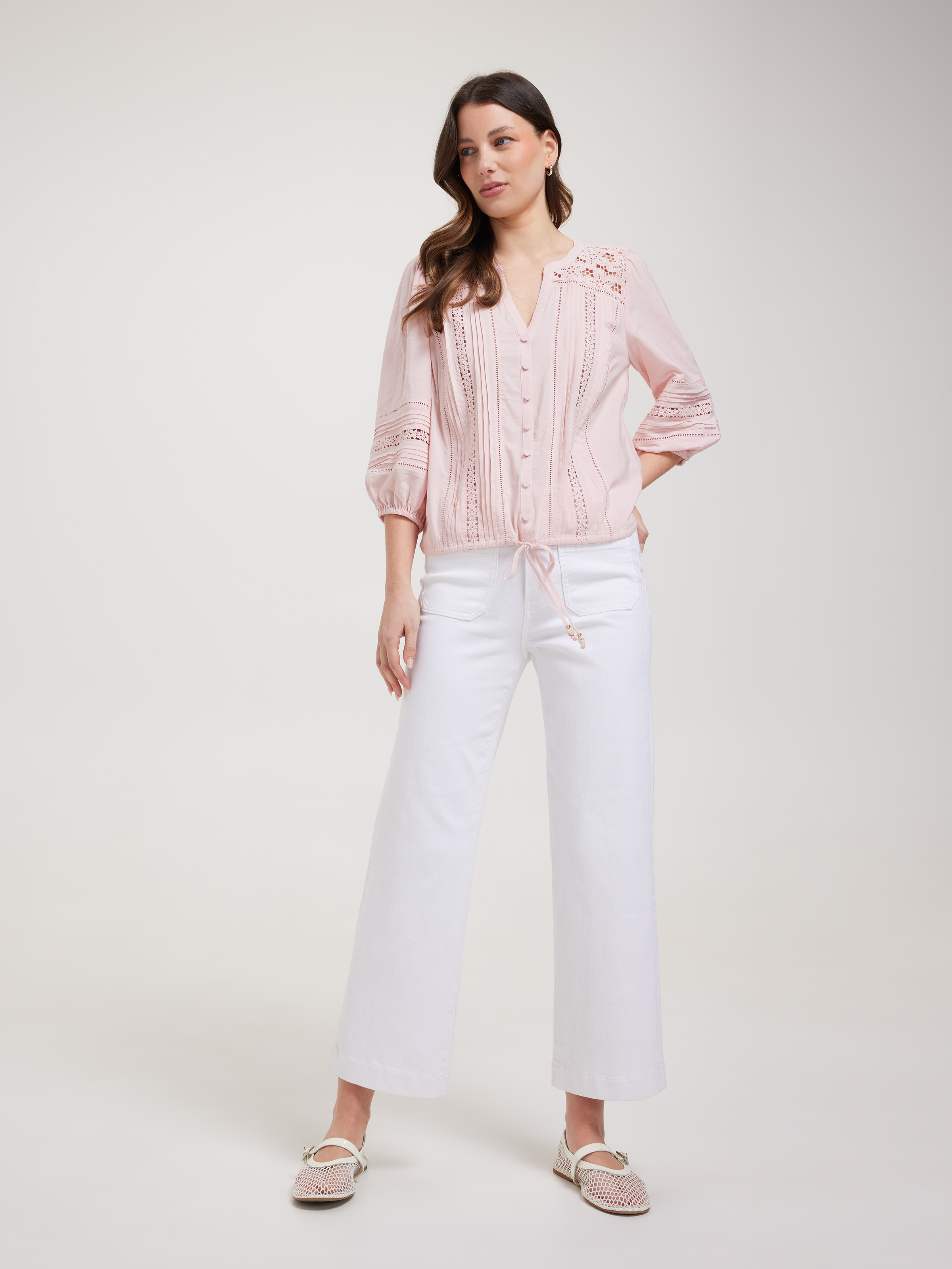 Shayla Lace Bubble Hem Top