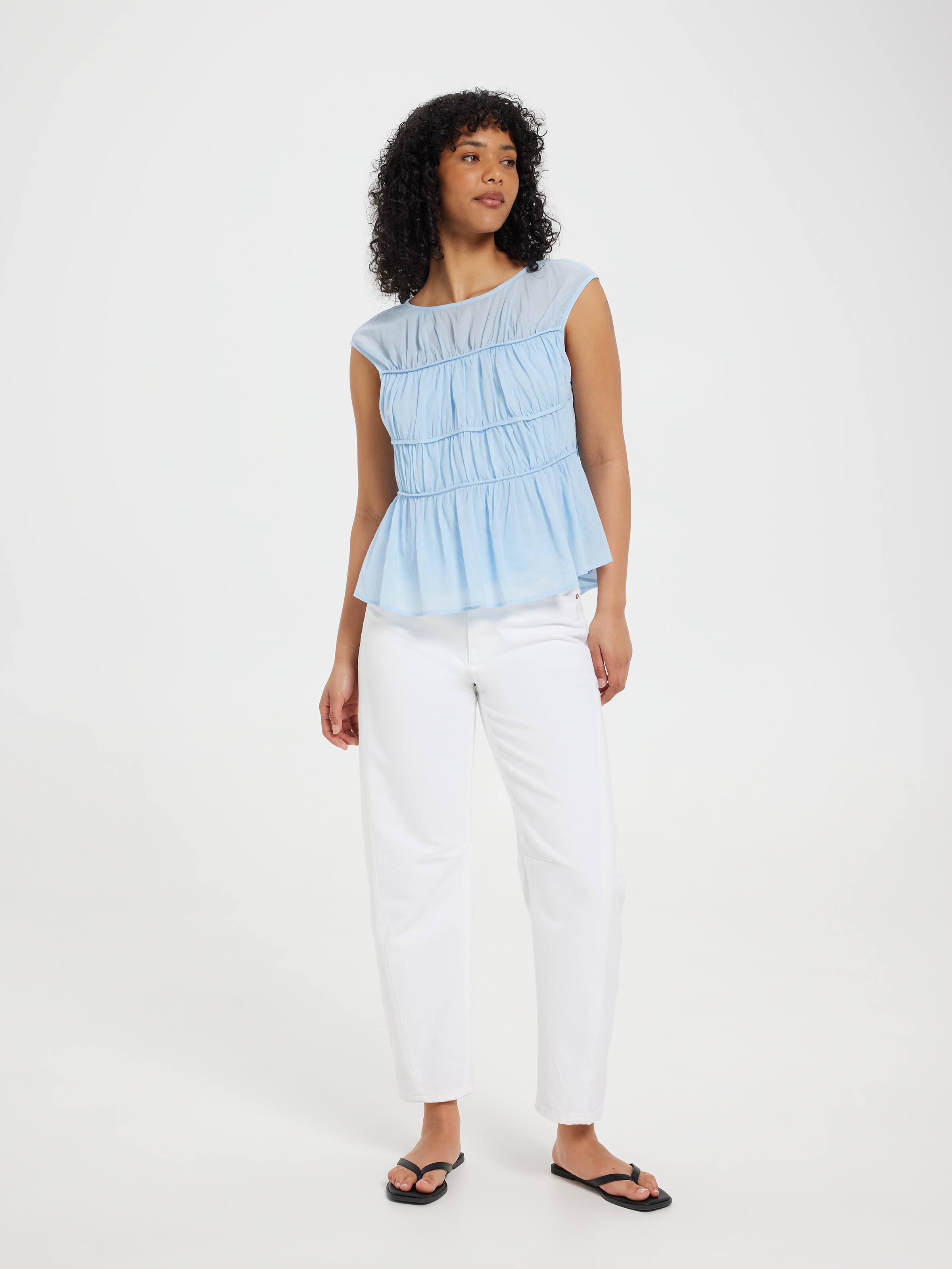 Molly Smocked Short Sleeve Top