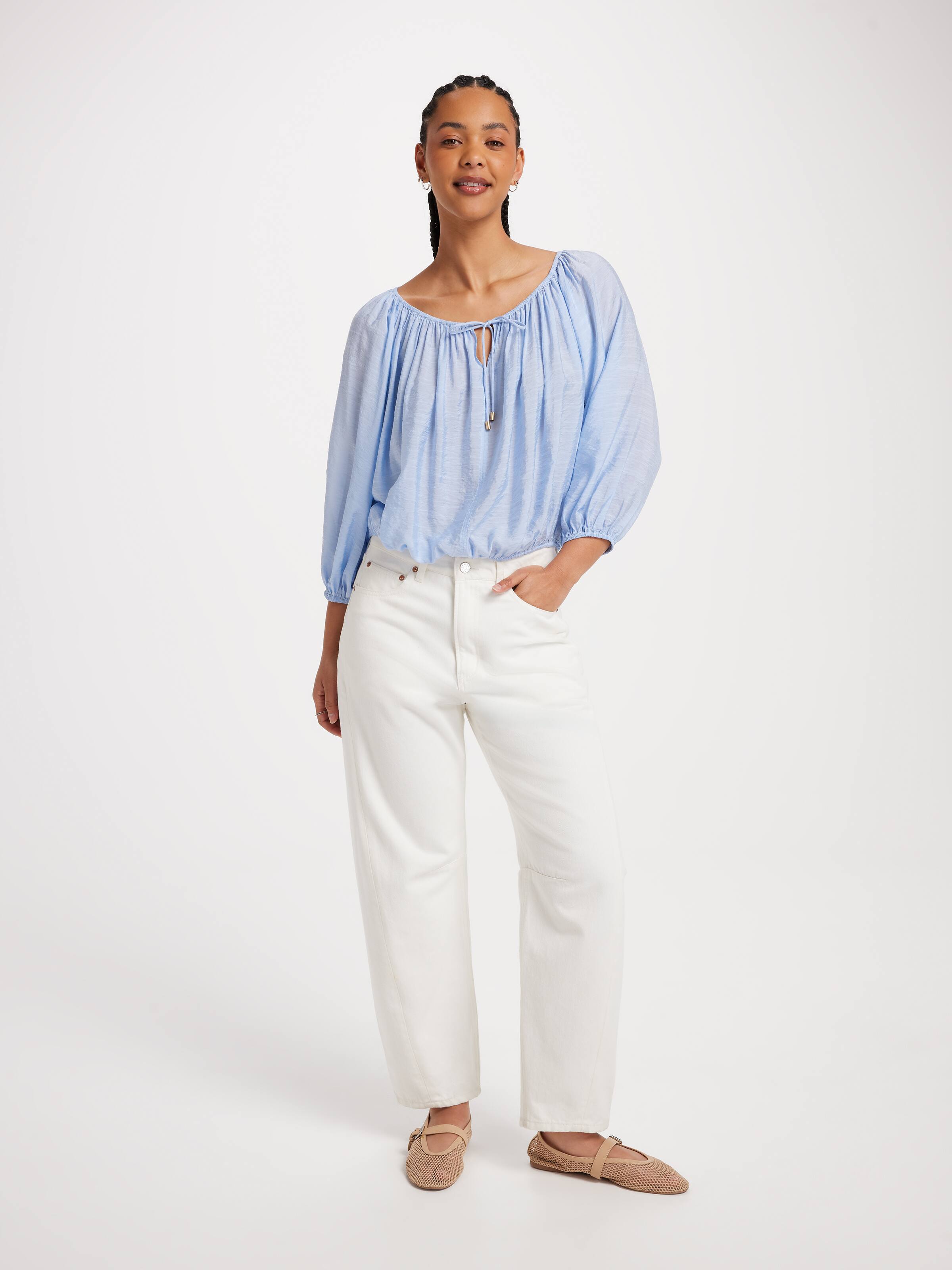 Effie Bubble Hem Blouse