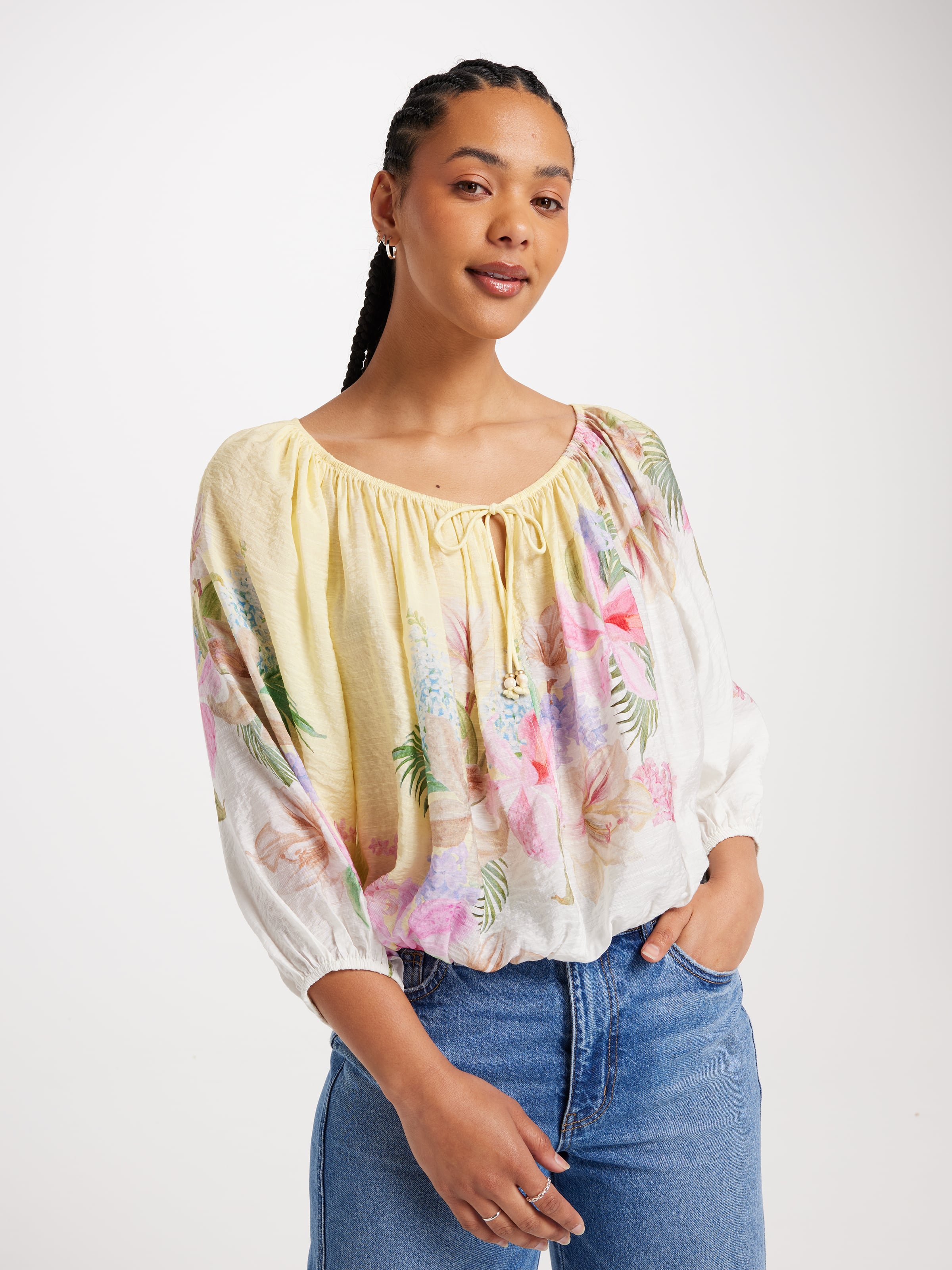 Effie Bubble Hem Blouse