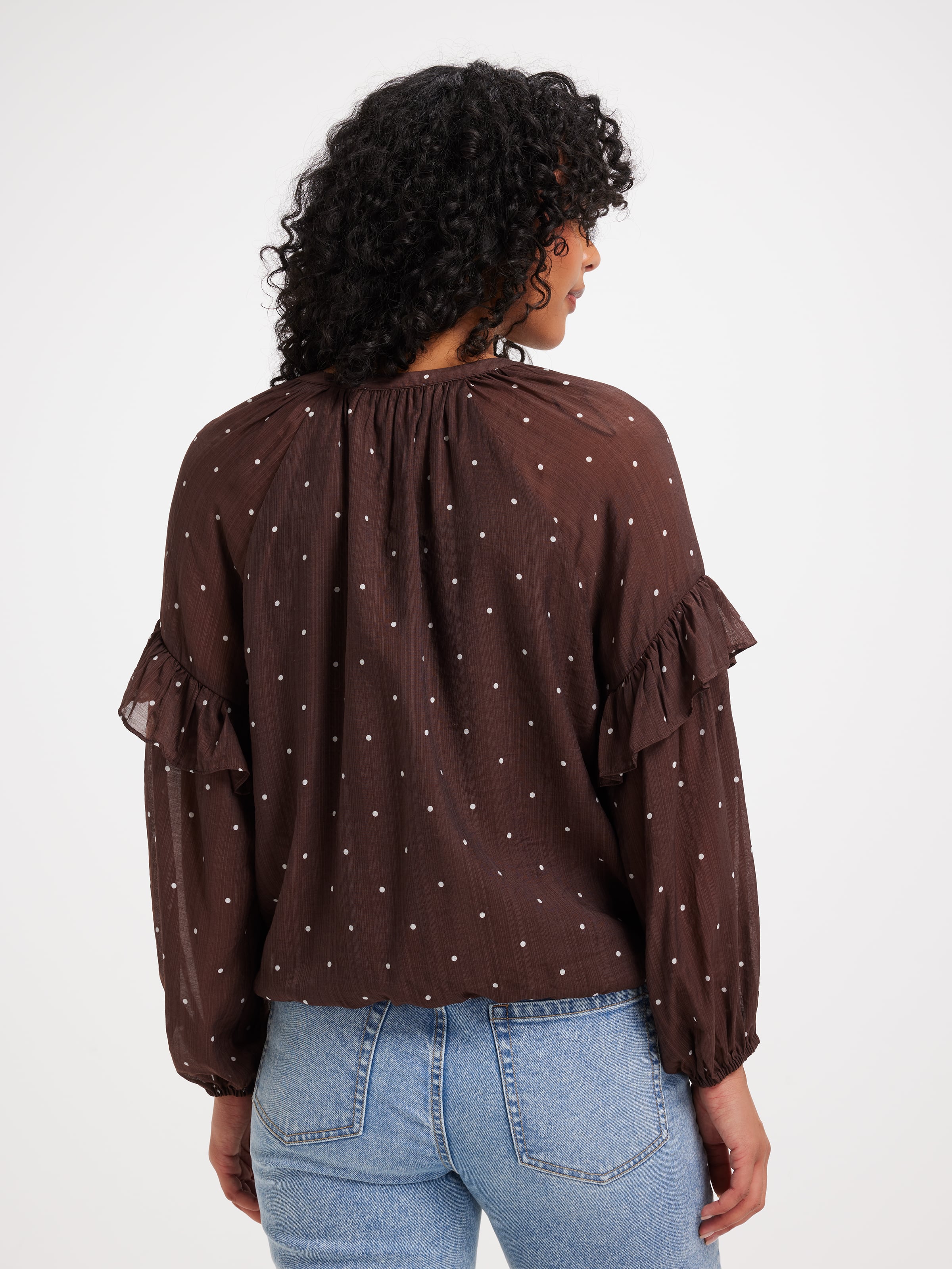 Saige Long Sleeve Bubble Hem Top