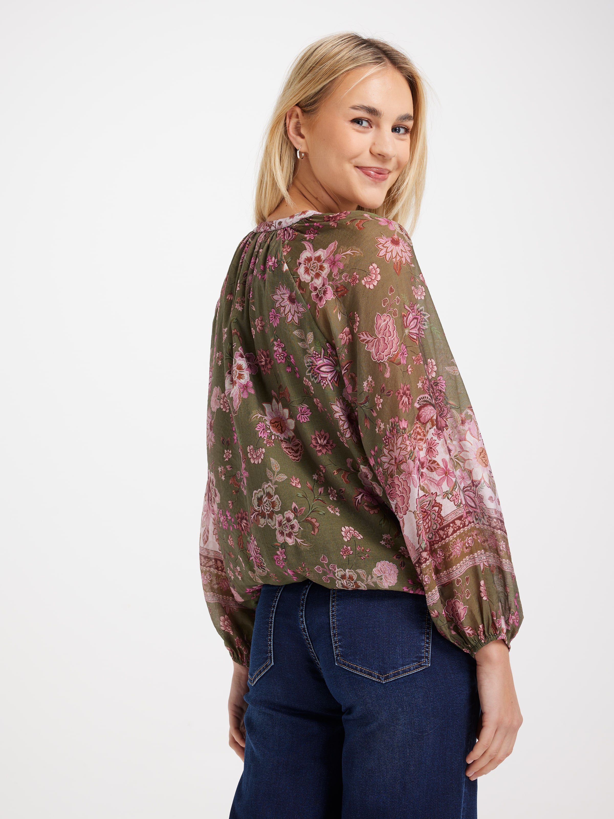 Saige Long Sleeve Bubble Hem Top