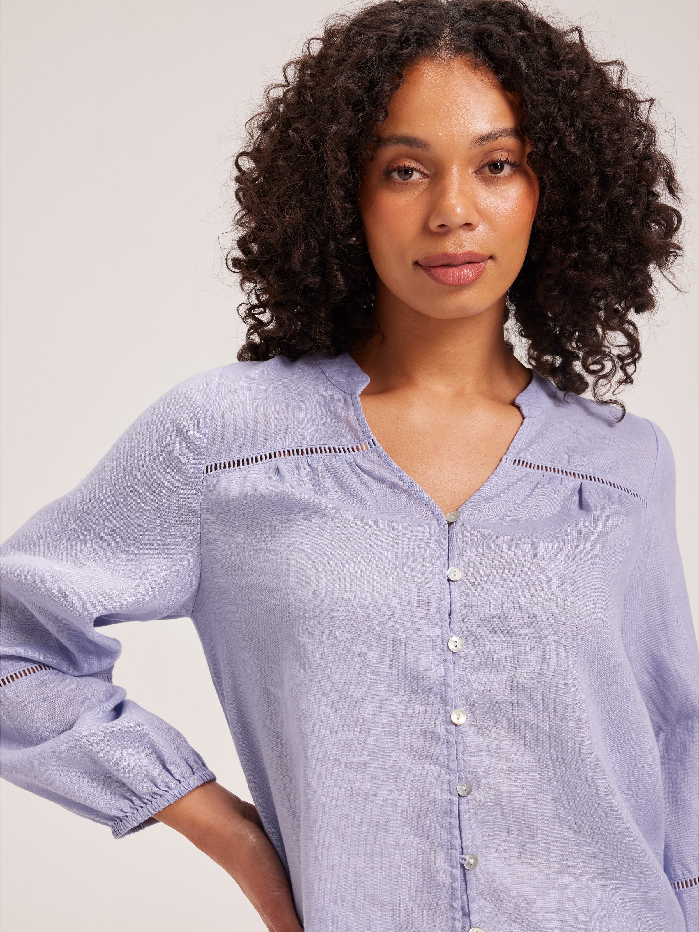 Annabelle Linen Blend Blouse