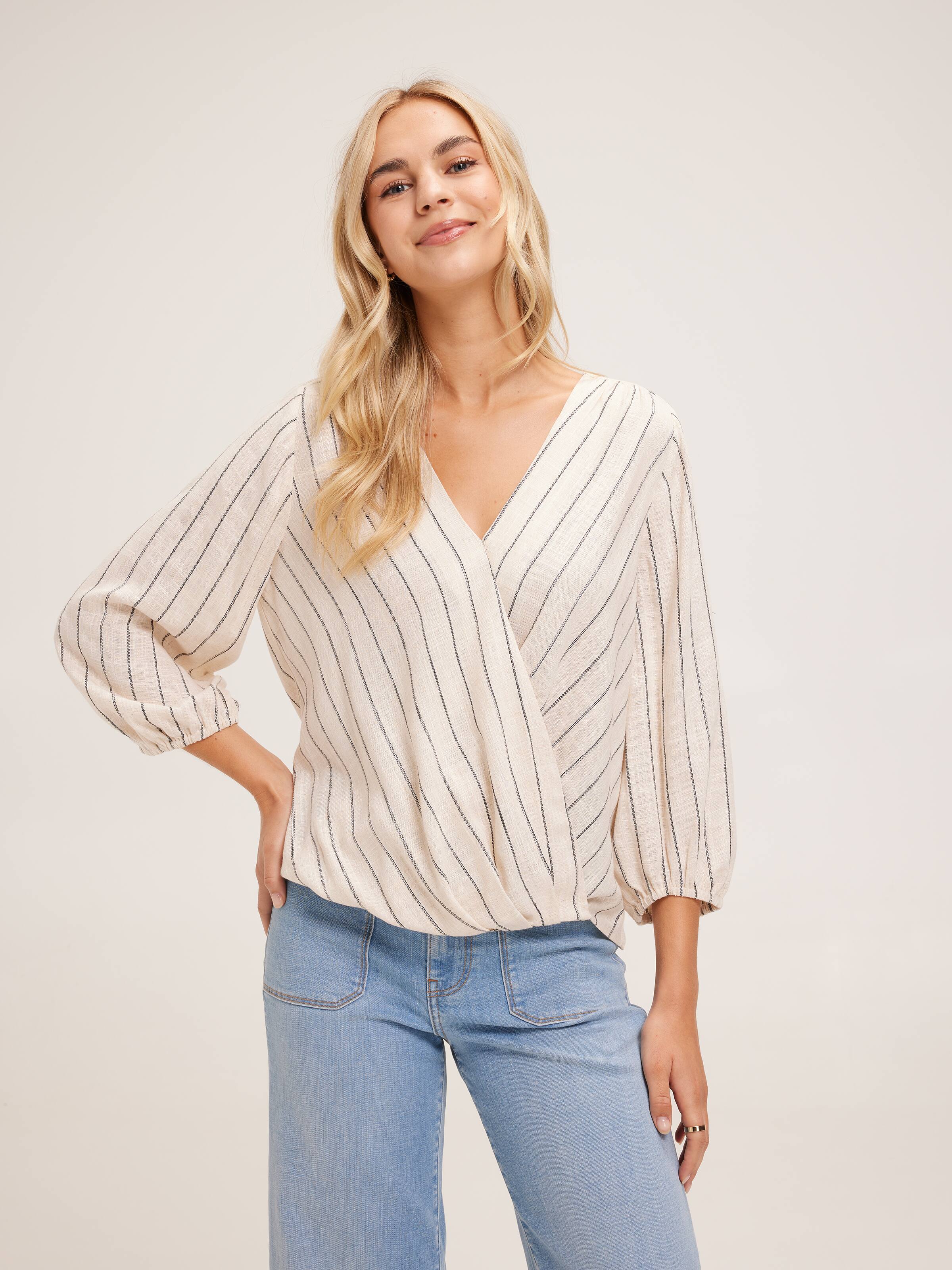 Clementine Wrap Front Blouse