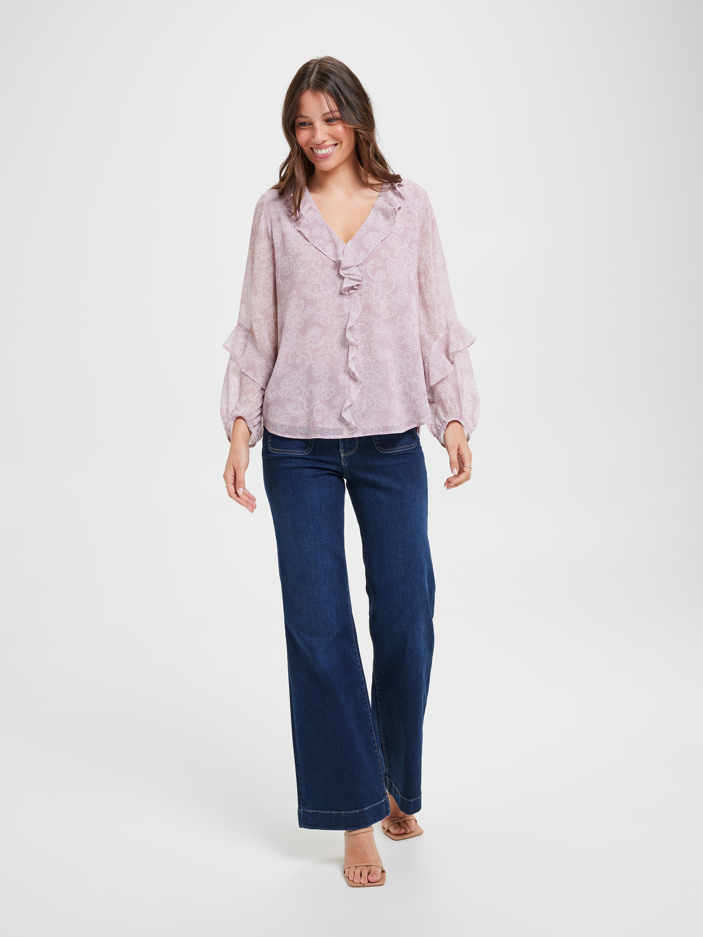 Image for Daphne Frill Neck Blouse from JustGroupNZ