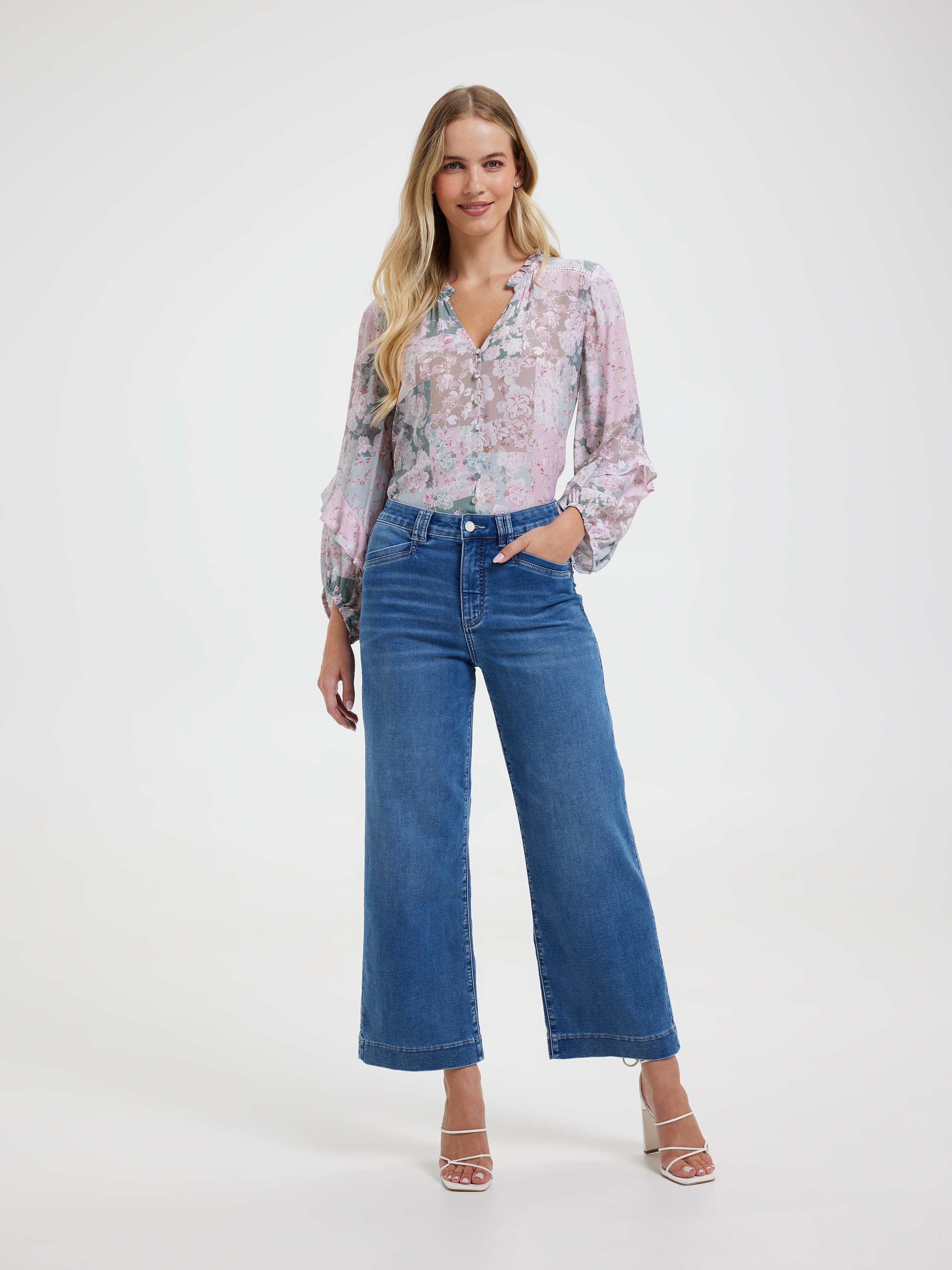 Ivana Frill Sleeve Blouse