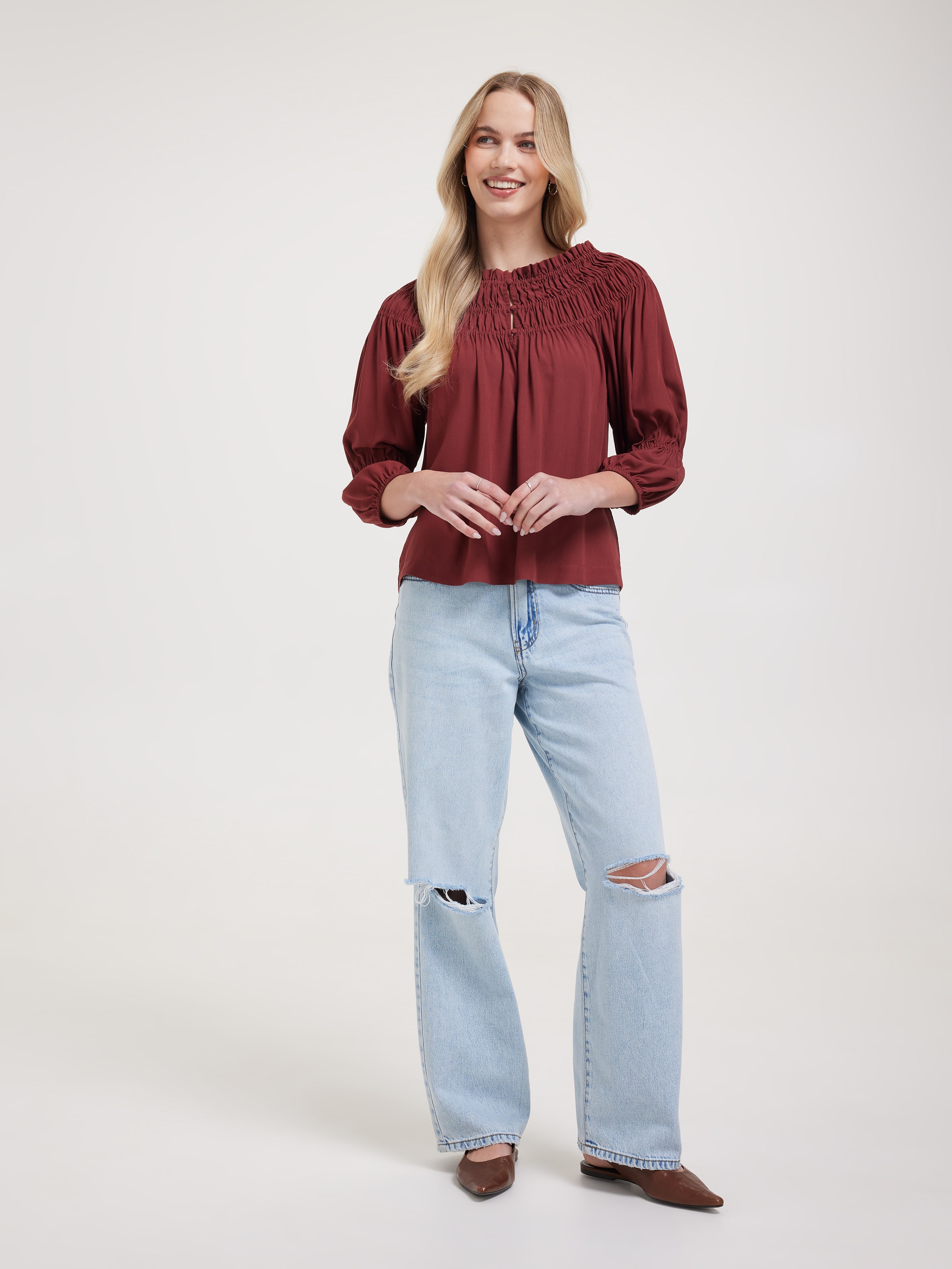 Brooklyn Smock Neck Top
