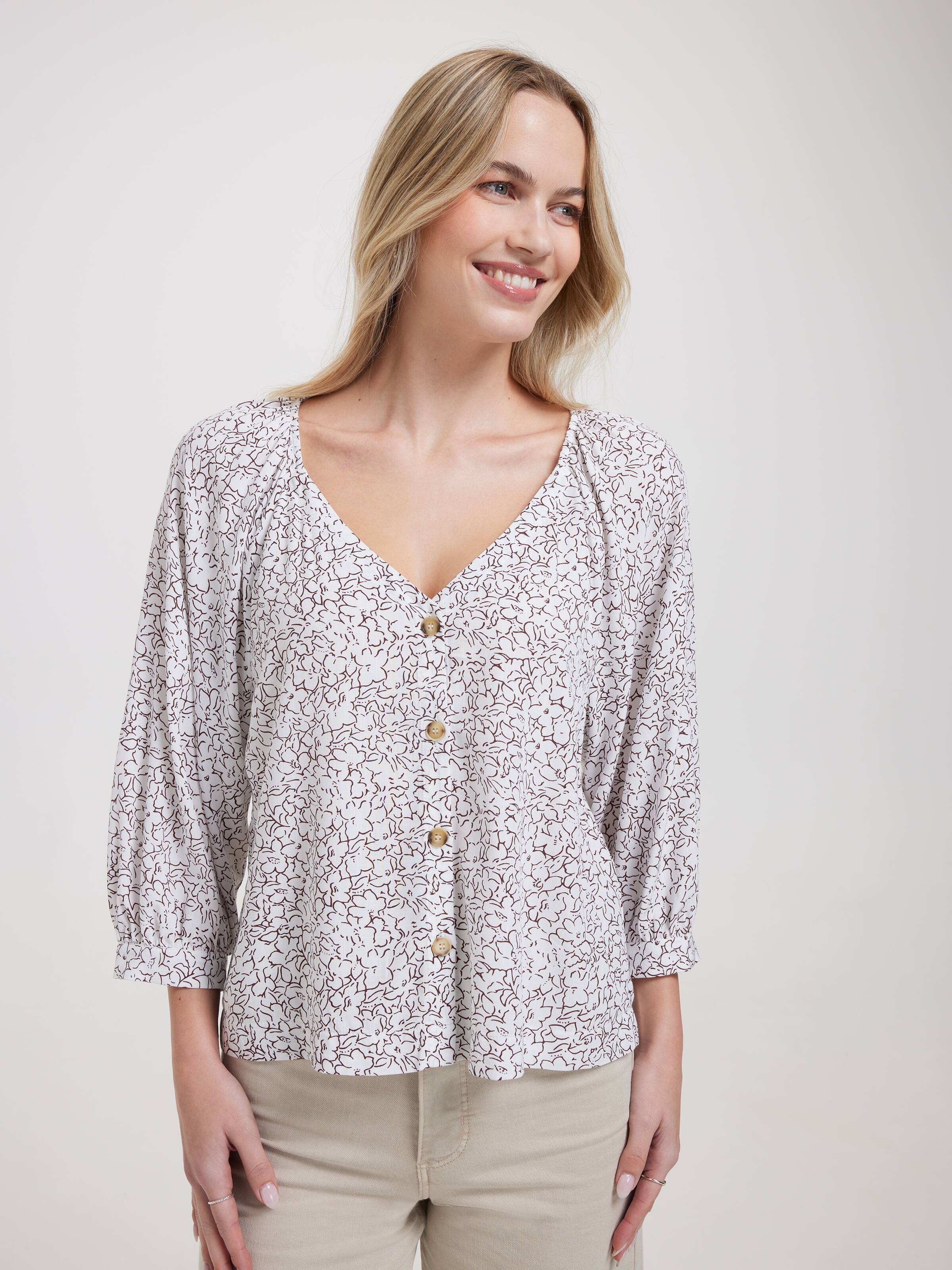 Ginny Button Front Blouse