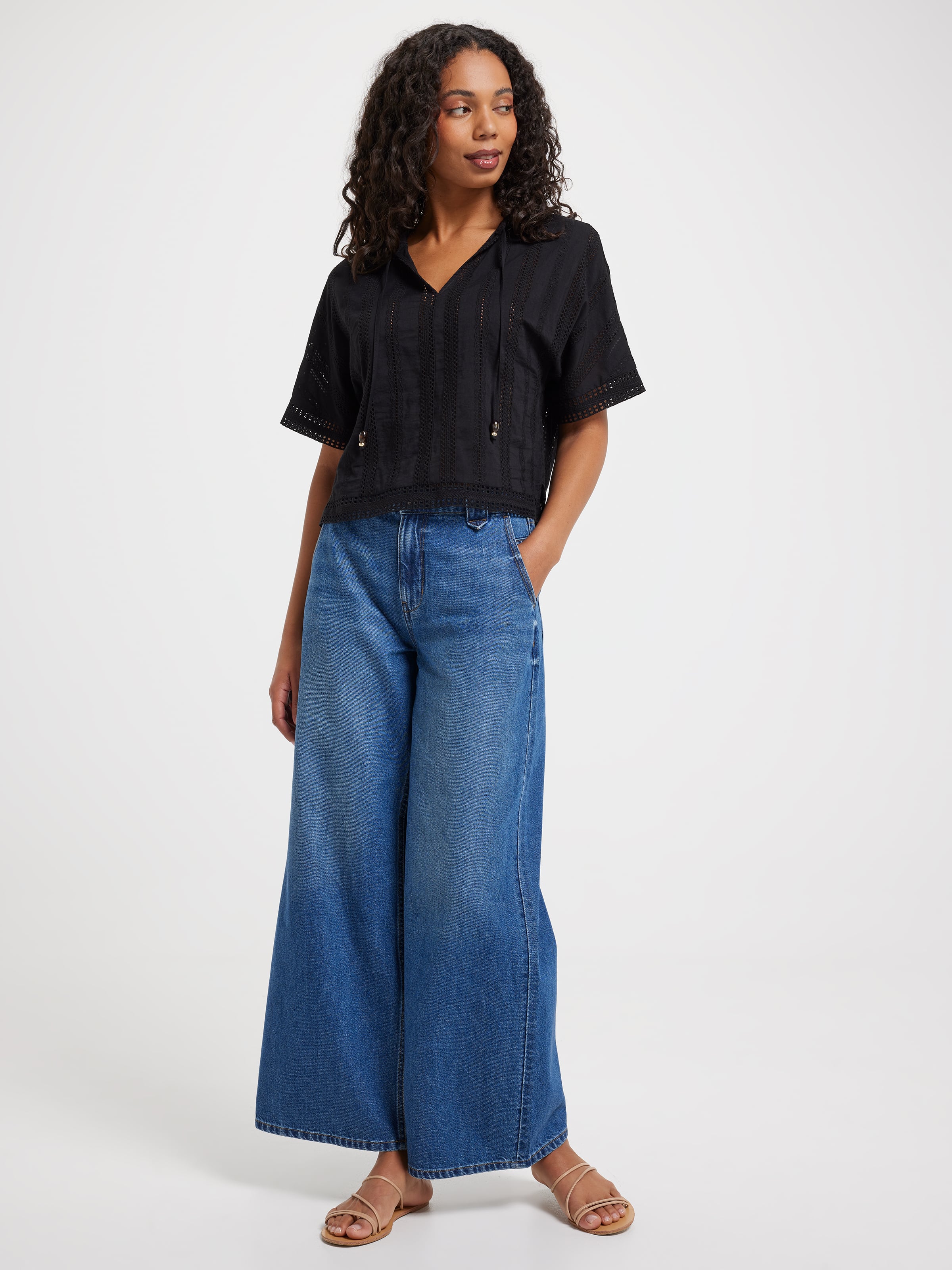 Cleo Broderie Shell Top