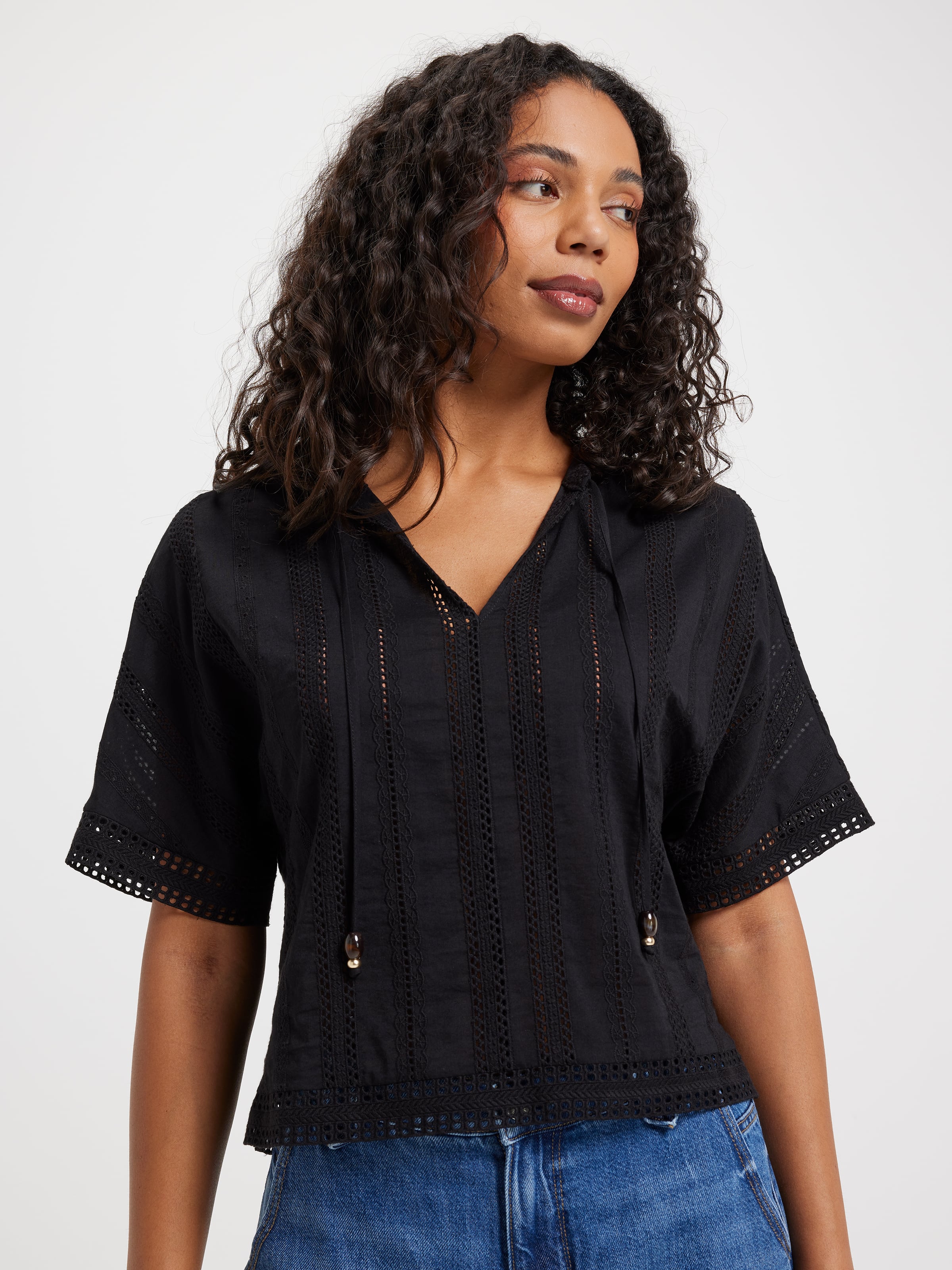 Cleo Broderie Shell Top