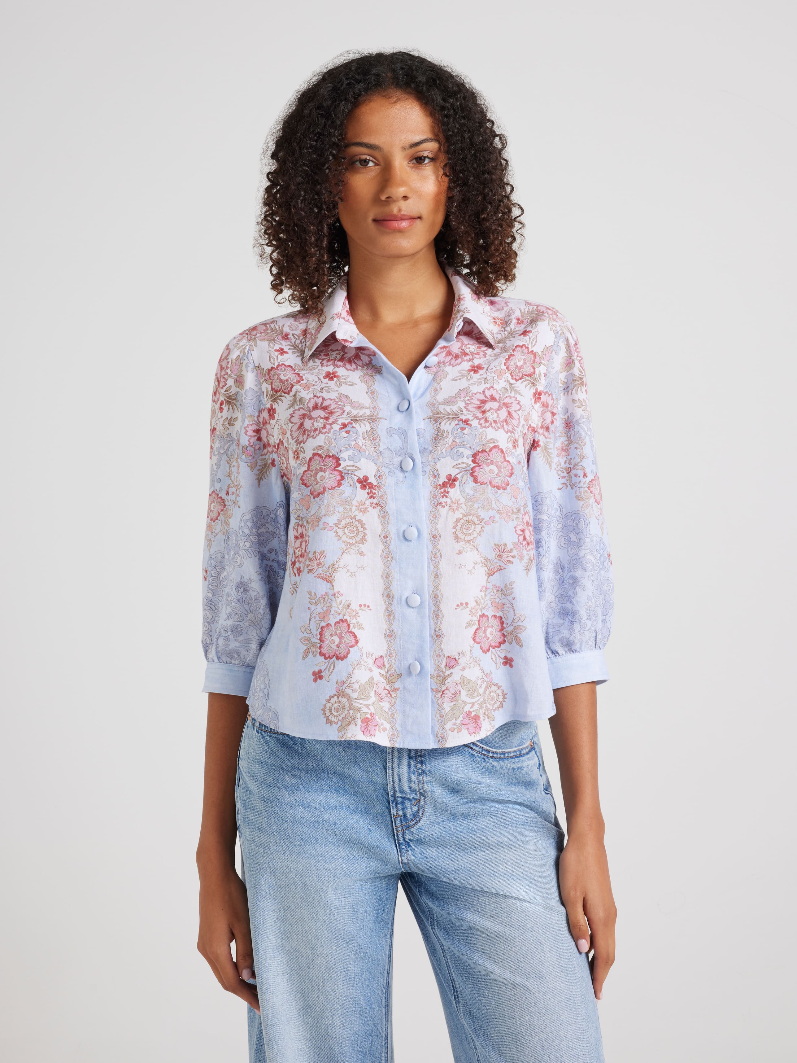 Brin 3/4 Sleeve Blouse
