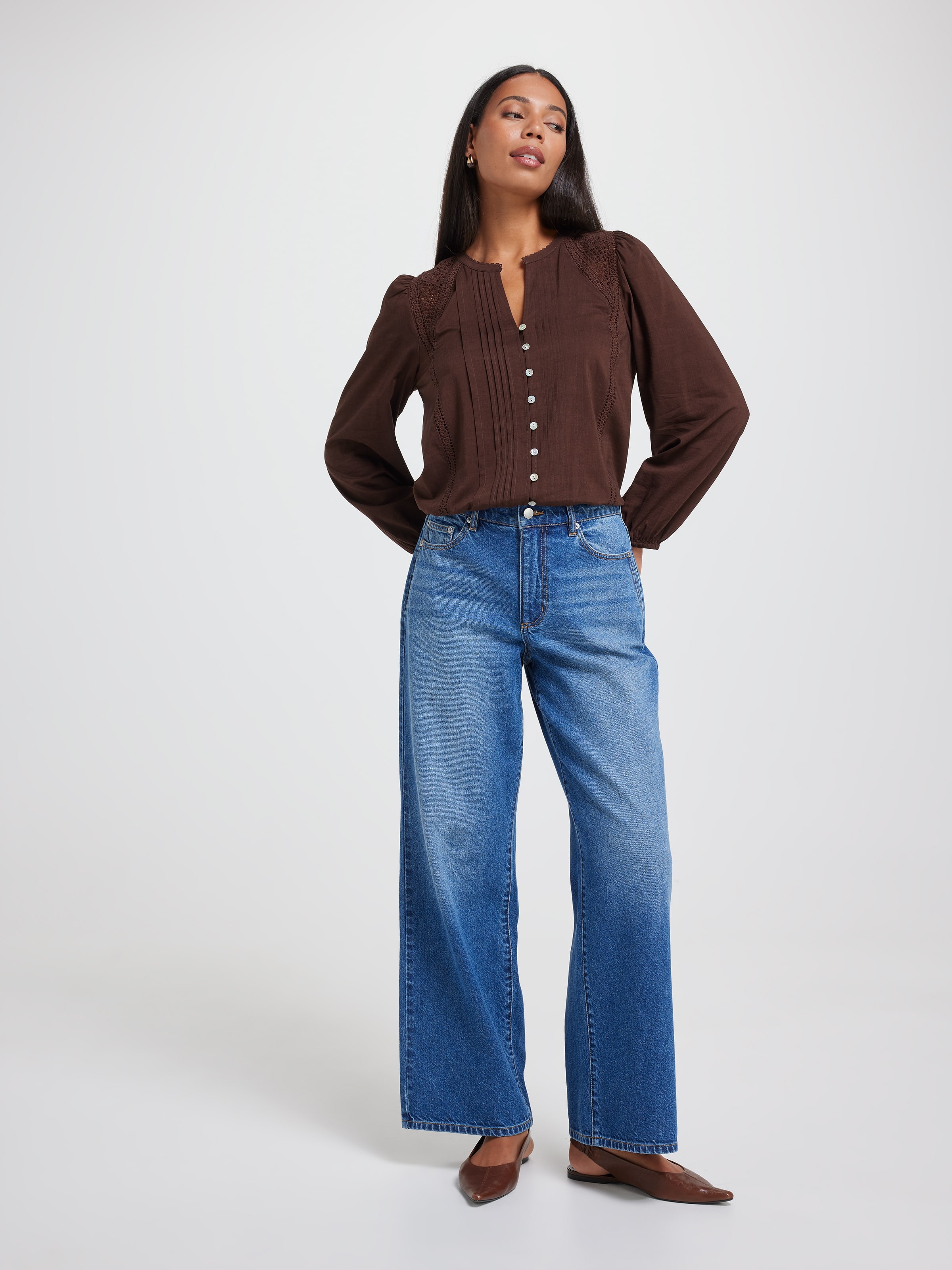 Florence Lace Insert Blouse