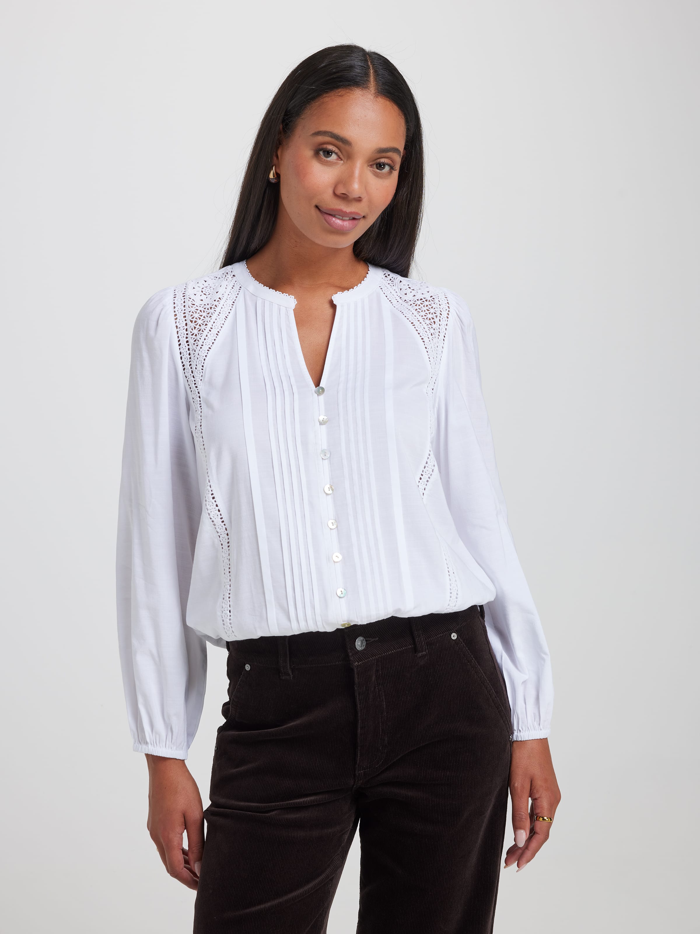 Florence Lace Insert Blouse