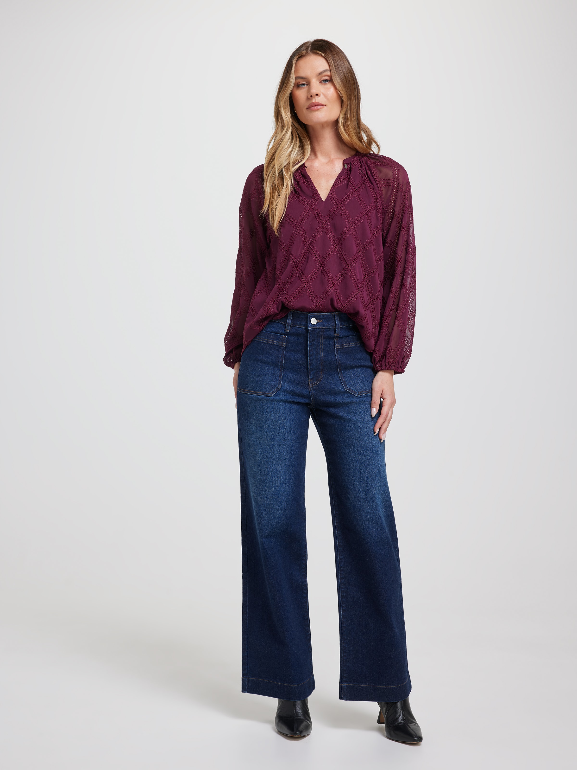 Violet Soft Volume Blouse