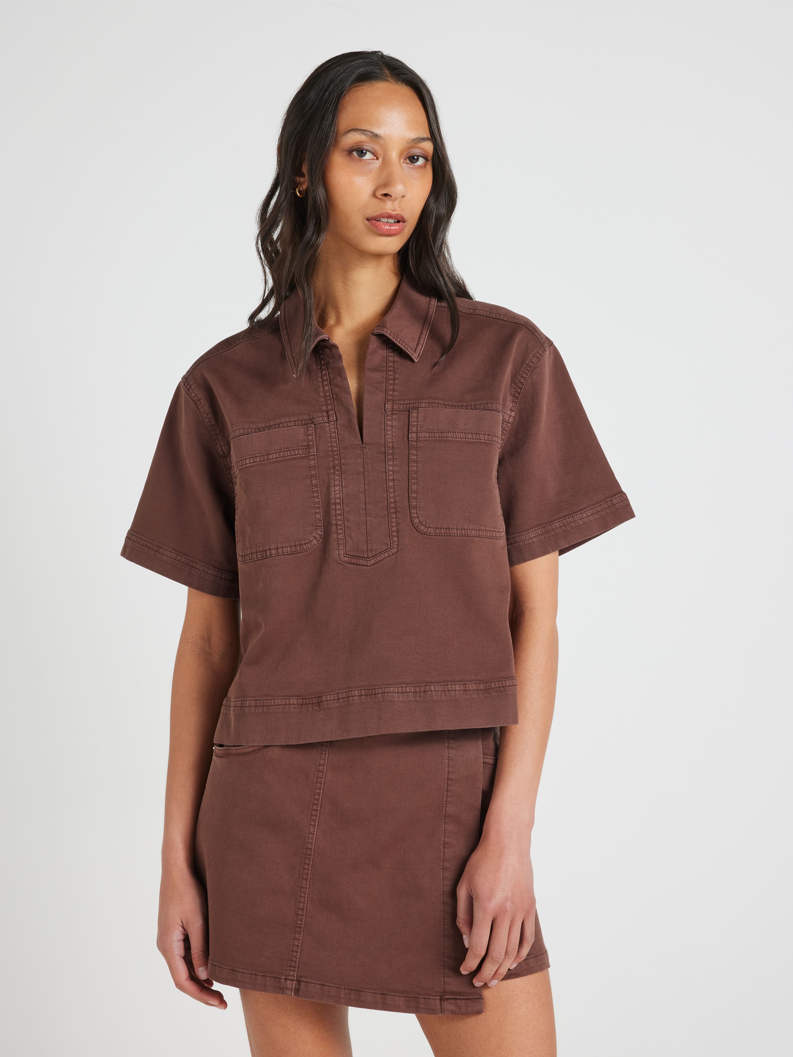 Bailey Short Sleeve Amaze Denim Top