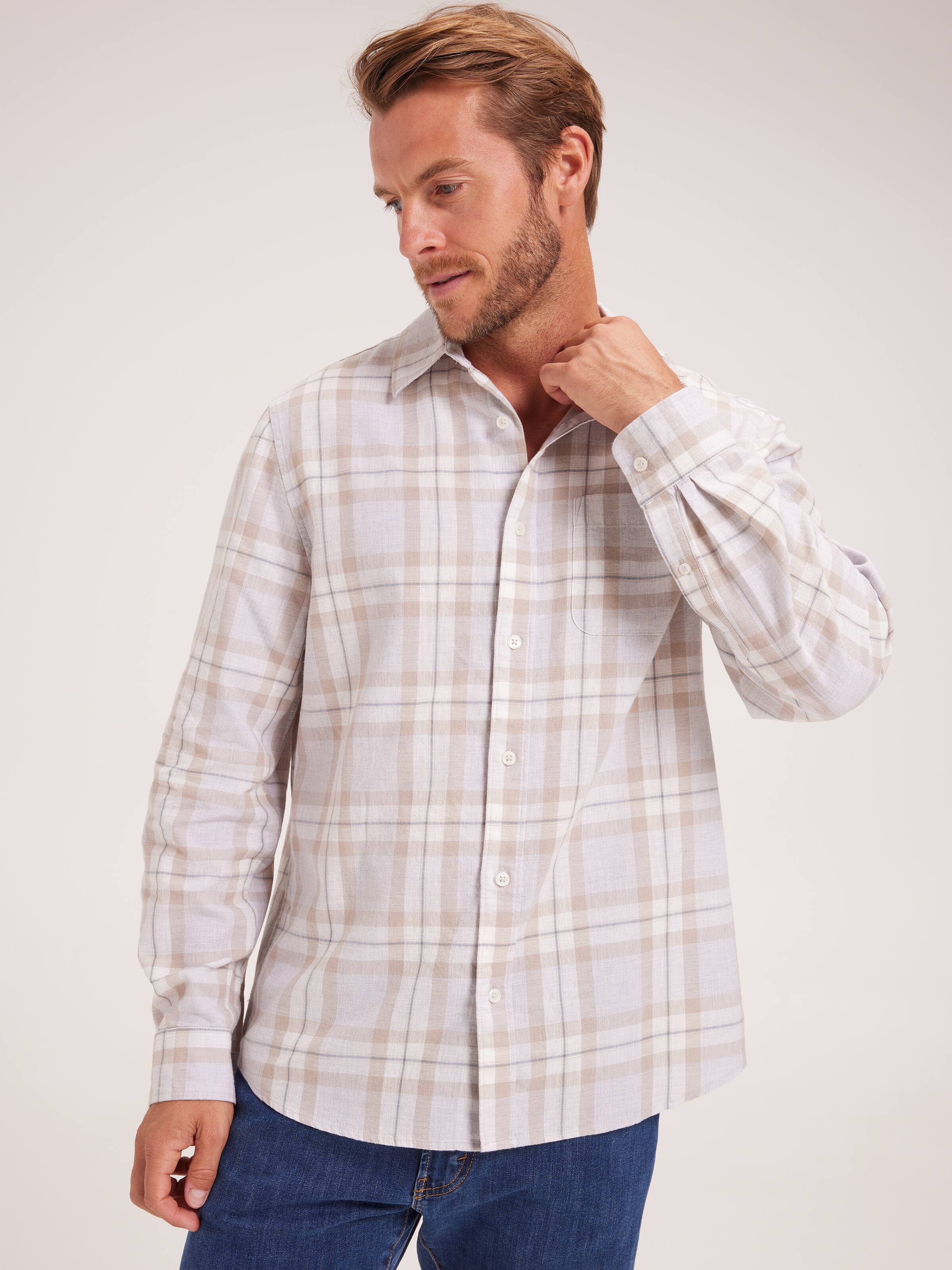 Linen Blend Check
