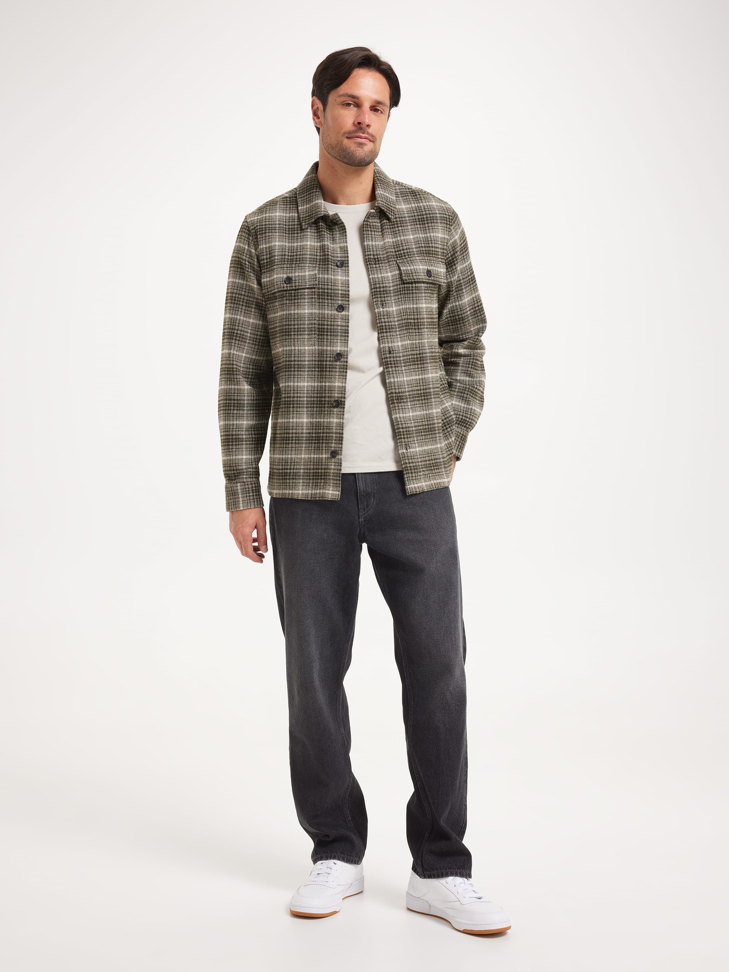 Long Sleeve Overshirt Check