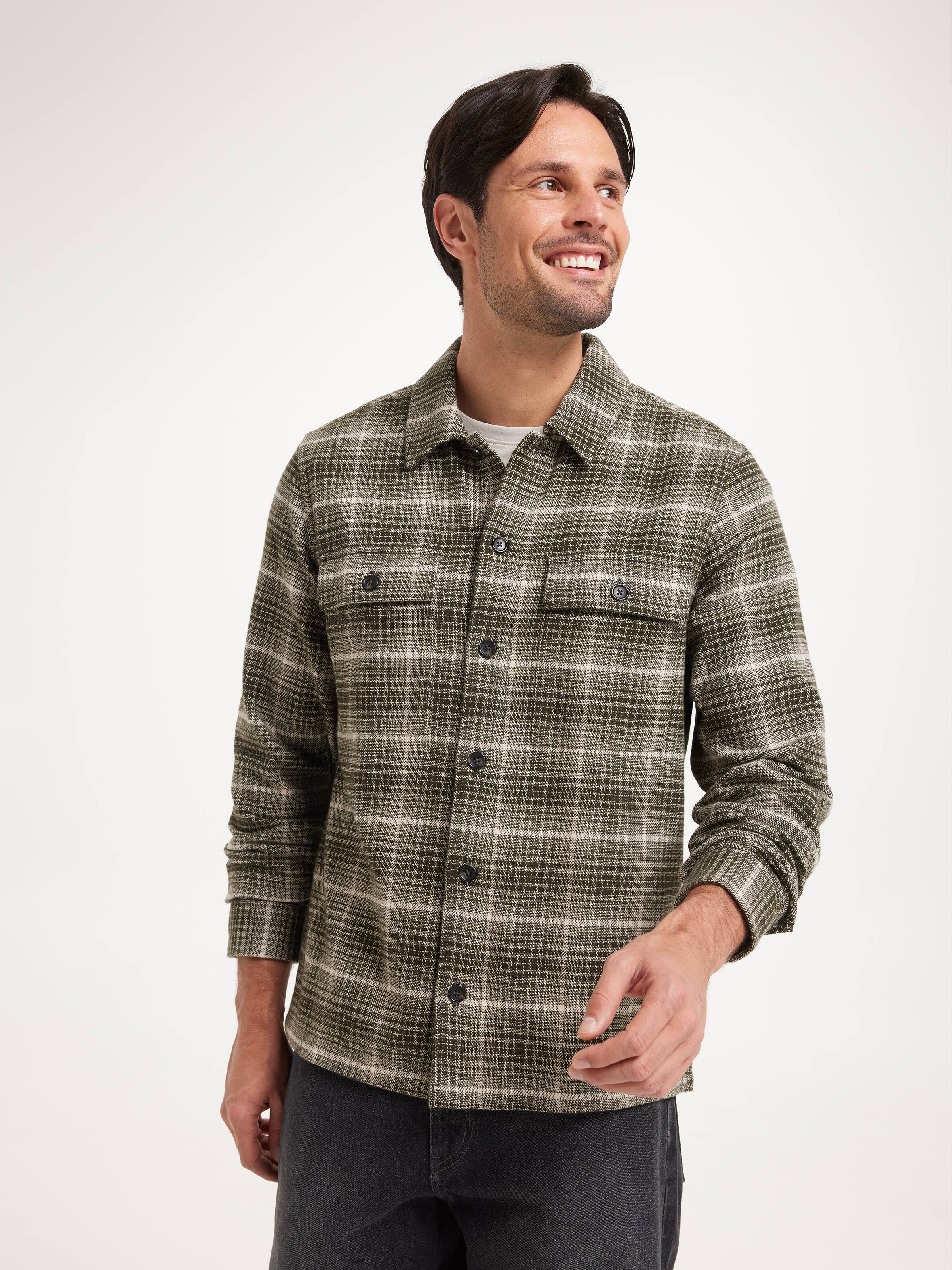 Long Sleeve Overshirt Check