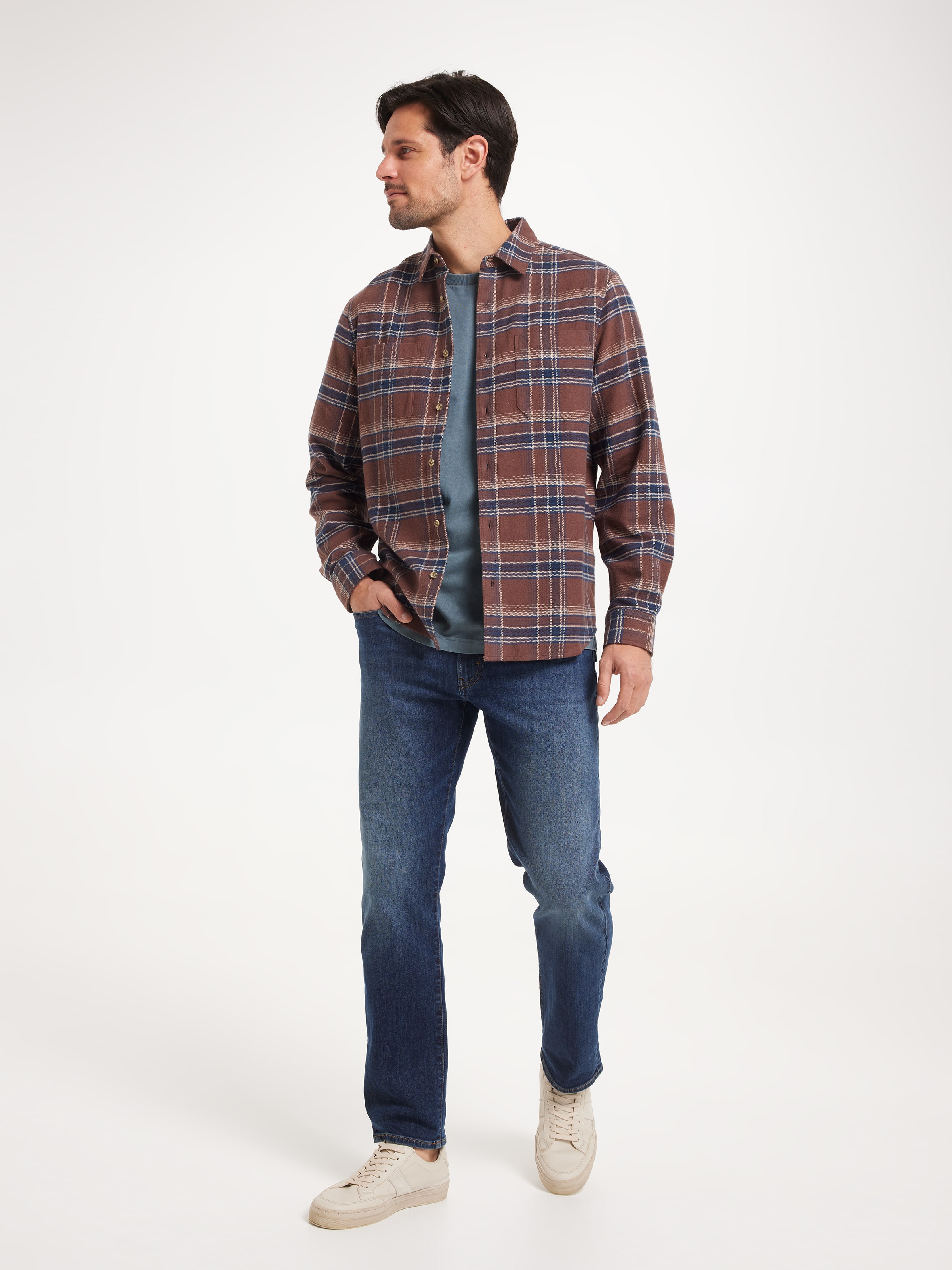 Long Sleeve Overshirt Check