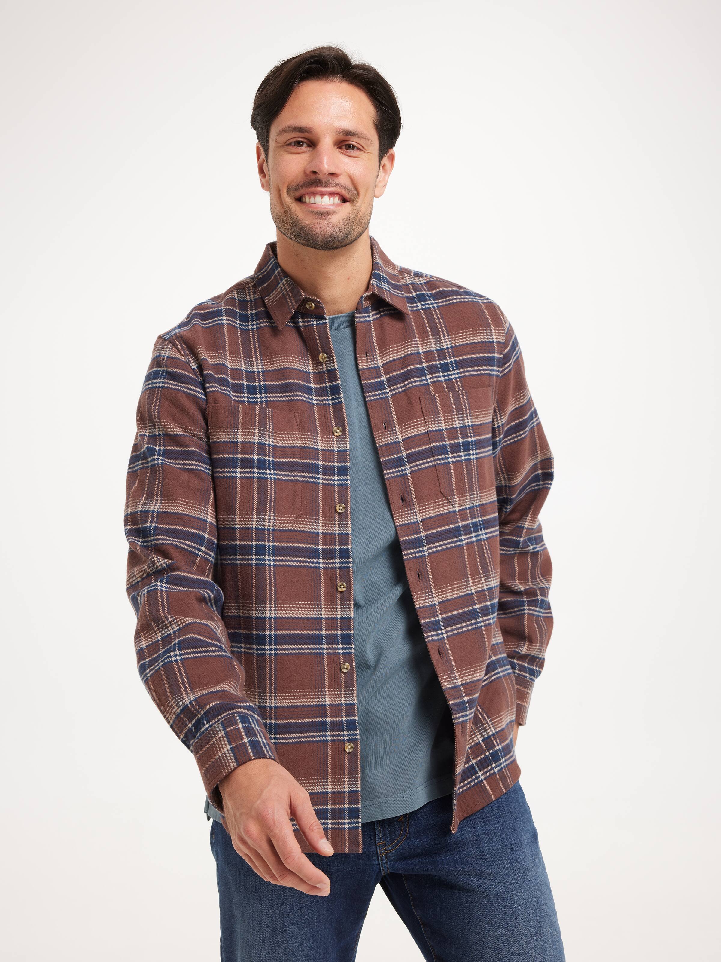 Long Sleeve Overshirt Check