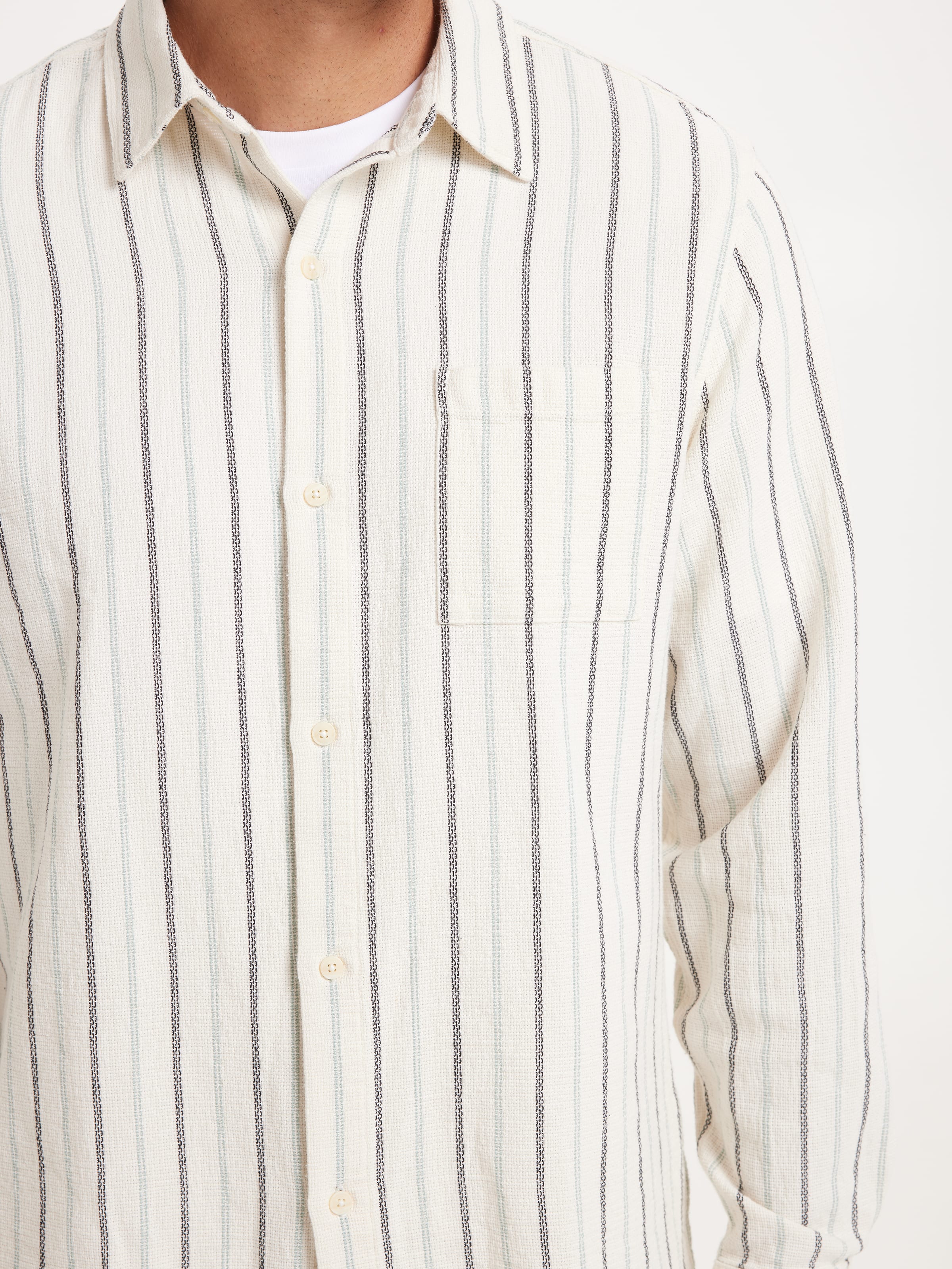 Image for Long Sleeve Textured Stripe Shirt from JustGroupNZ