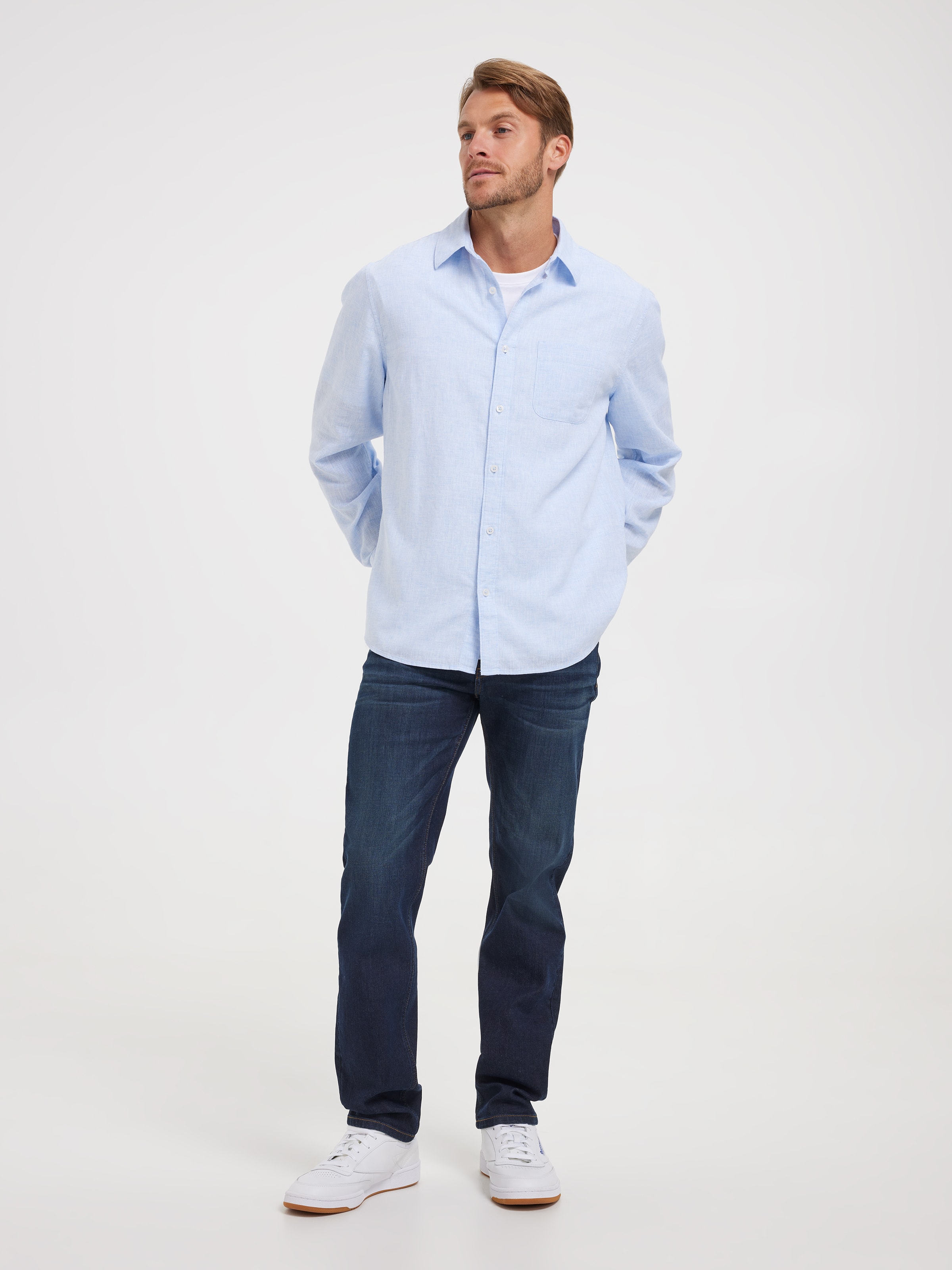 Ls Linen Blend Cd Shirt