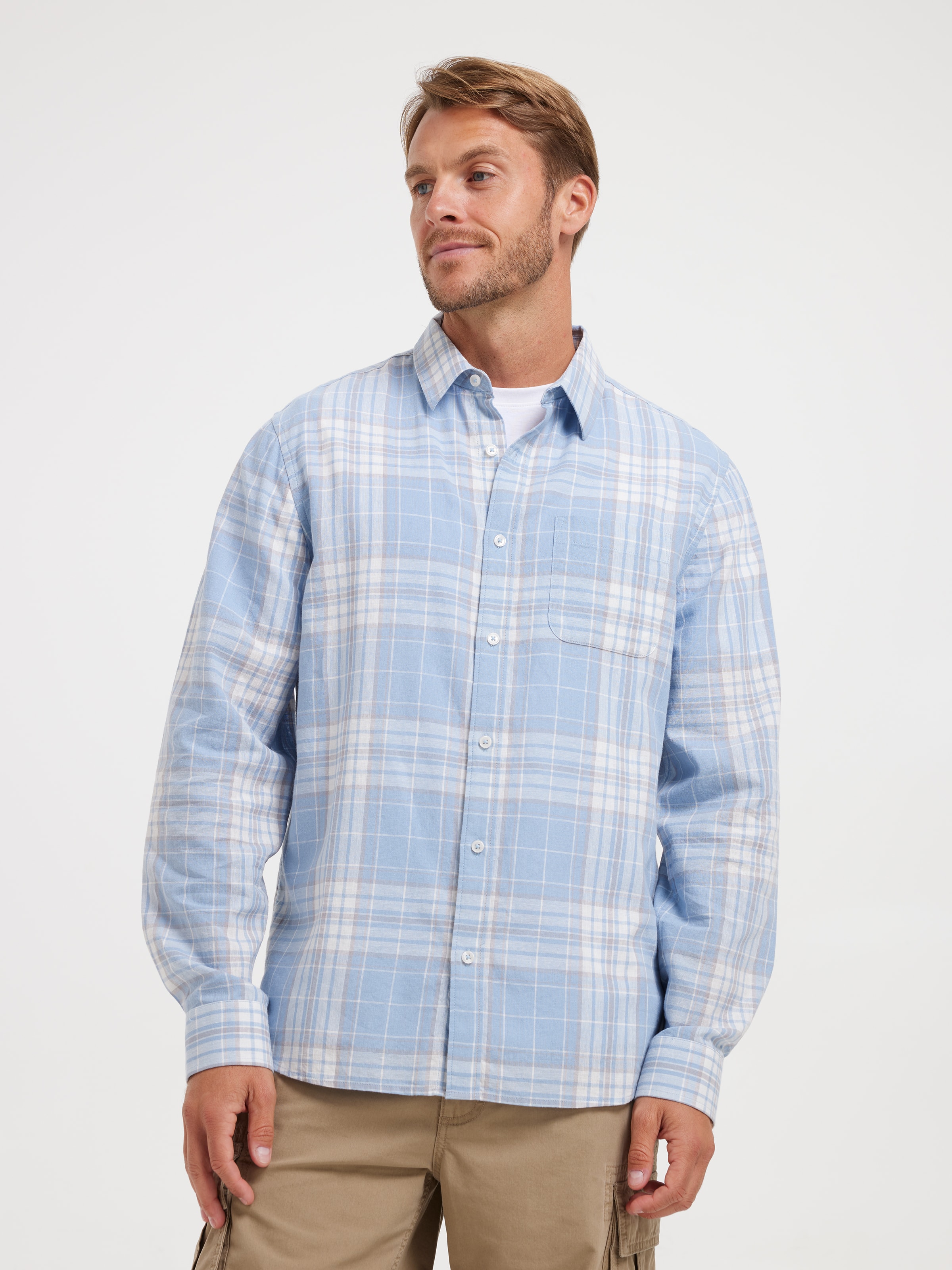 Ls Linen Blend Cd Shirt