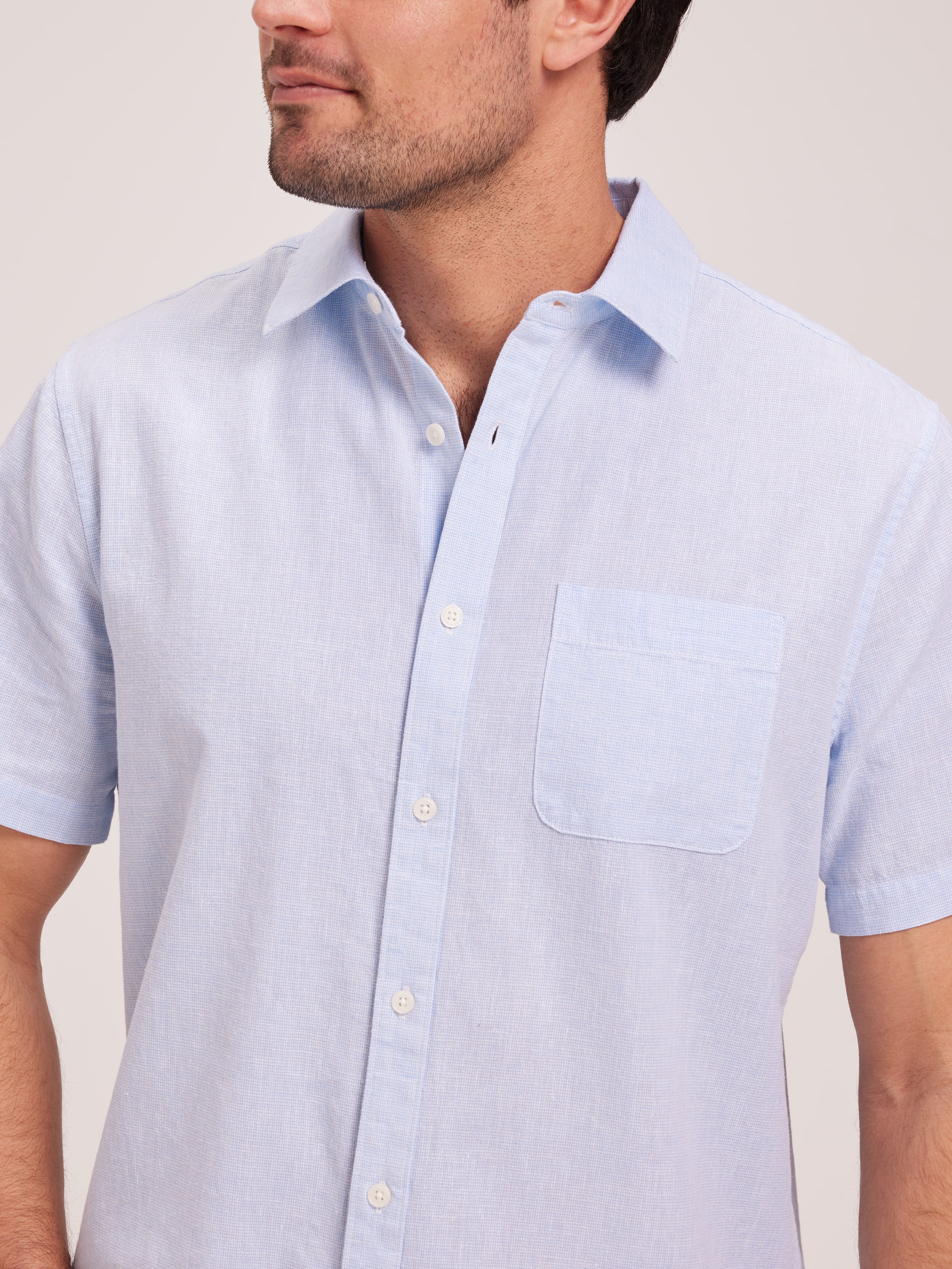 Linen Blend Texture Shirt