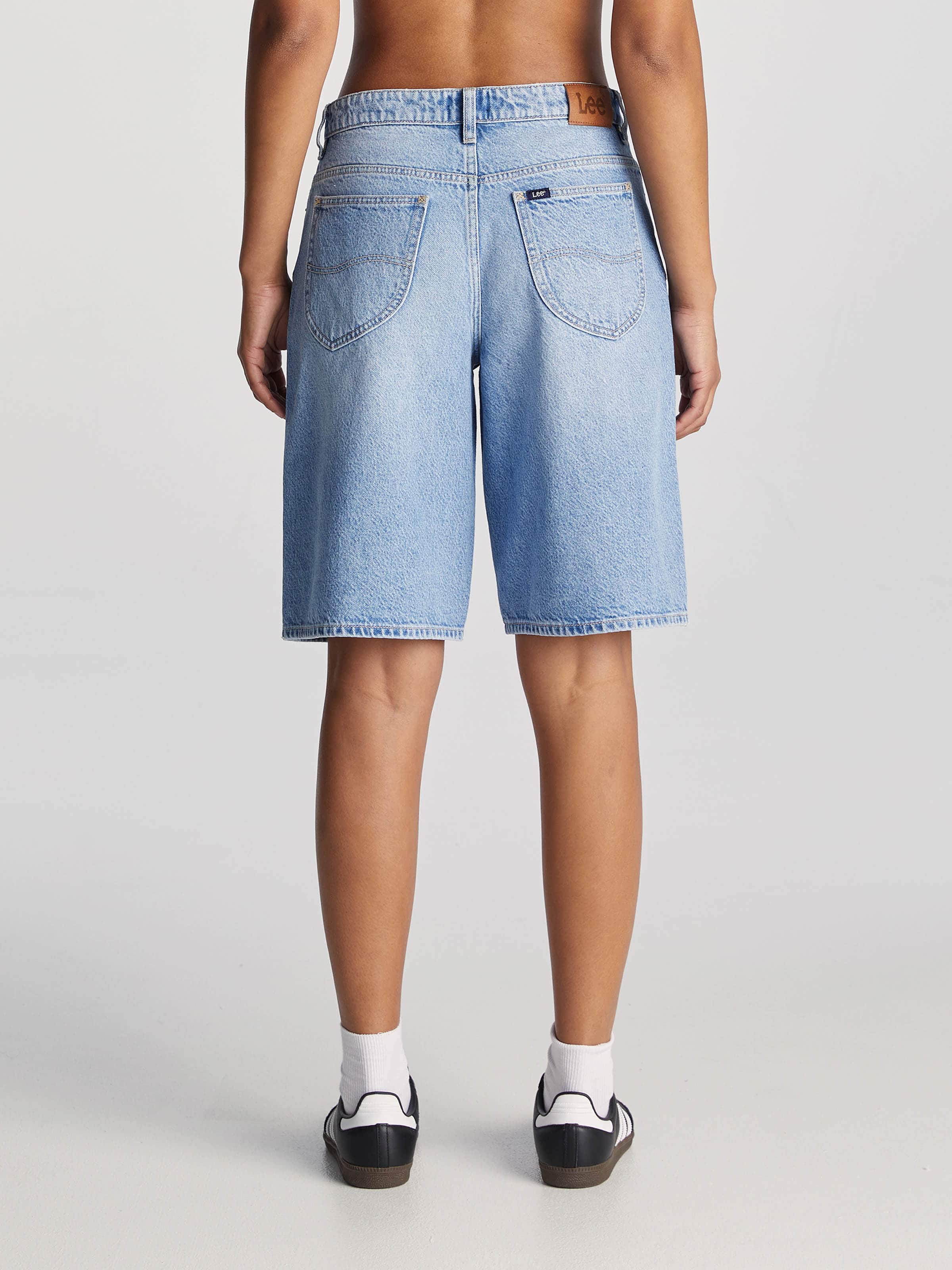 Low Slouch Jort In Crystal Blue