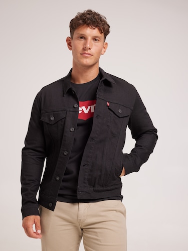 Trucker Jacket In Dark Horse Black                                                                                              