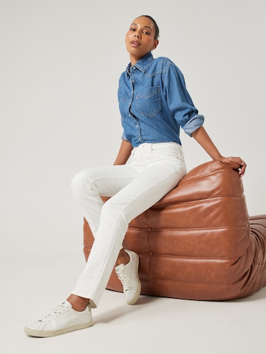 314 Shaping Straight Jean In Soft Clean White                                                                                   