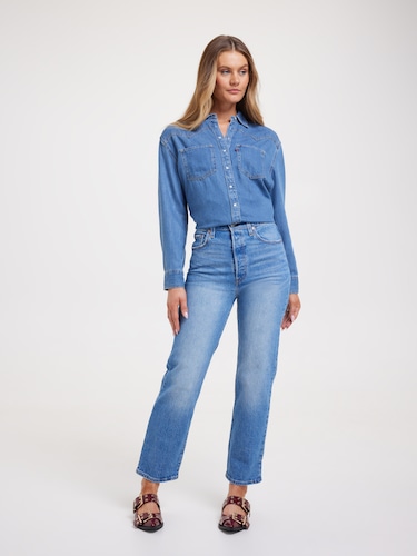 Ribcage Straight Ankle Jean In Dance Around                                                                                     