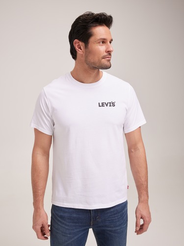 Relaxed Fit Tee In Headline Logo White                                                                                          