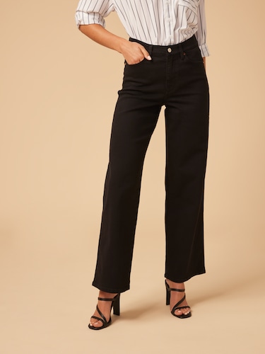 Full length wide leg jeans best sale