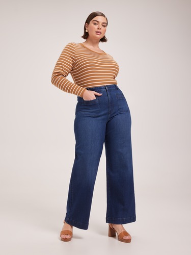 Curve Originals Sky High Wide Leg Jean                                                                                          